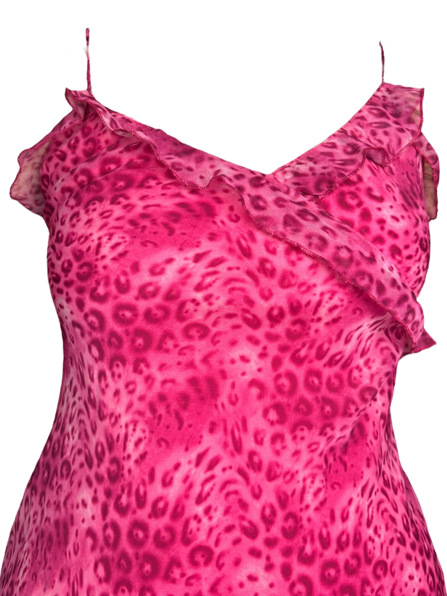 Vintage Pink Leopard Dress - M