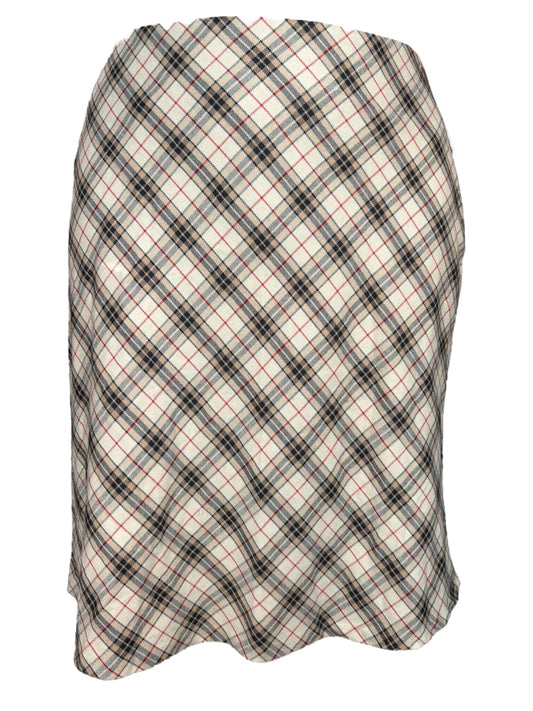 Vintage Tan Plaid Skirt - L