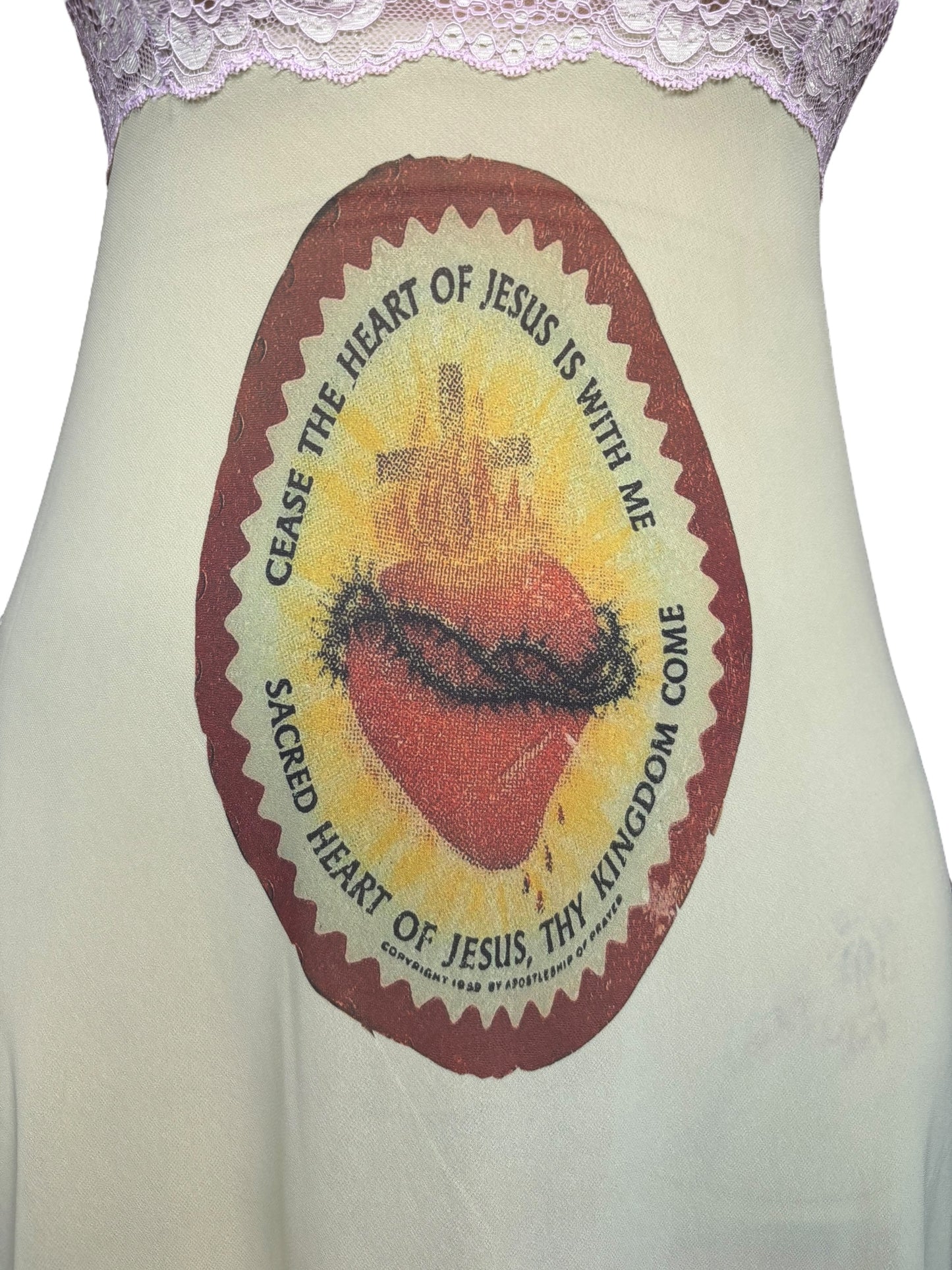 Sacred Heart of Jesus Green + Purple VS Lingerie Dress - M/L