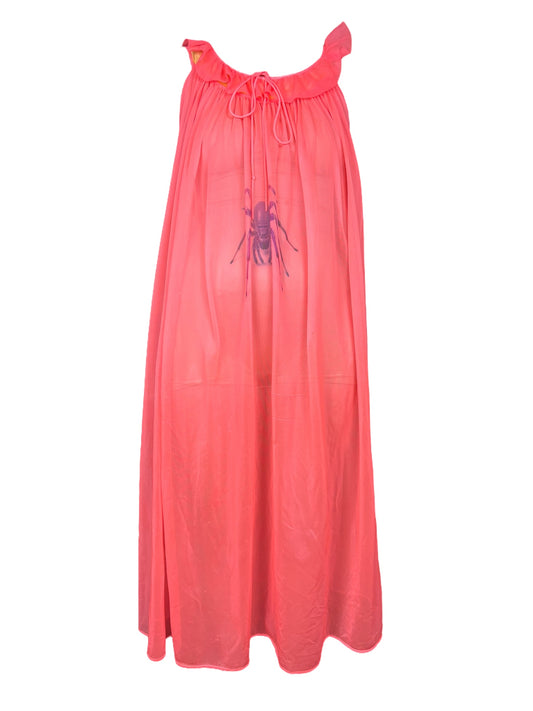 Purple Spider Salmon Pink Nightie - 2X