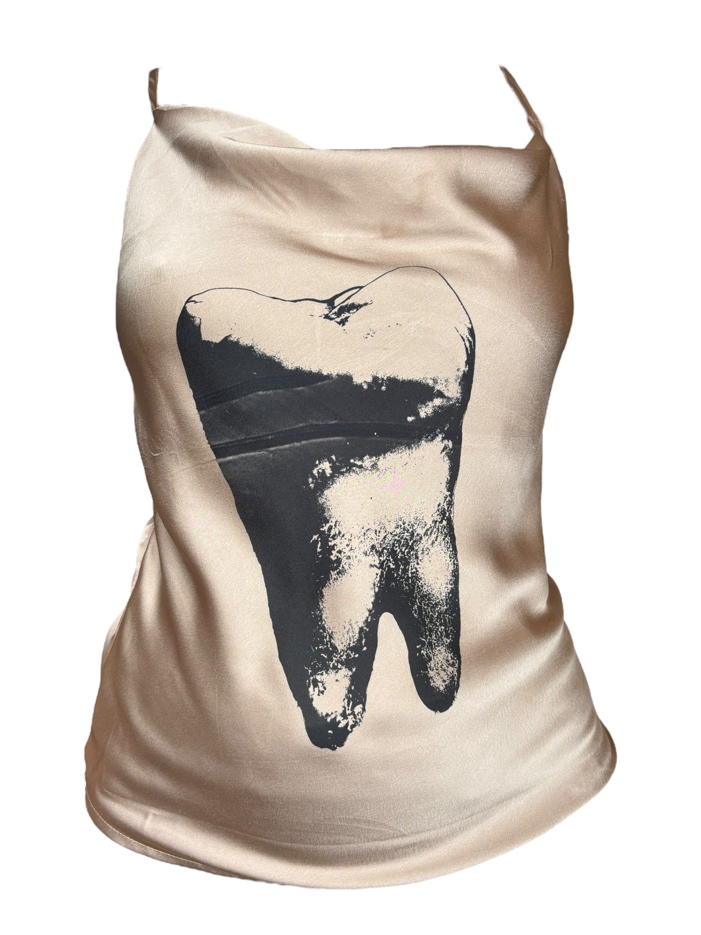 Sweet Tooth Taupe Cowl Neck Tank - M/L