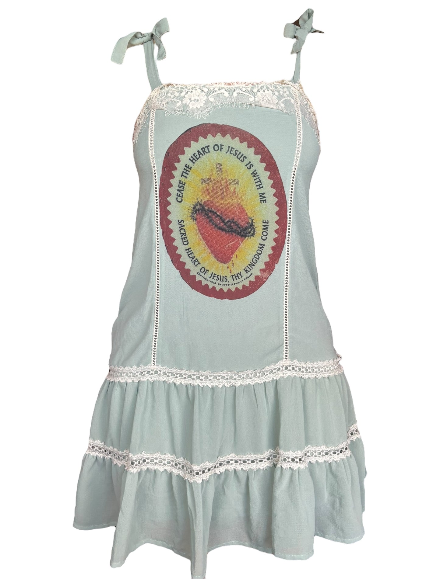 Sacred Heart of Jesus Coquette Green Dress - XS/S