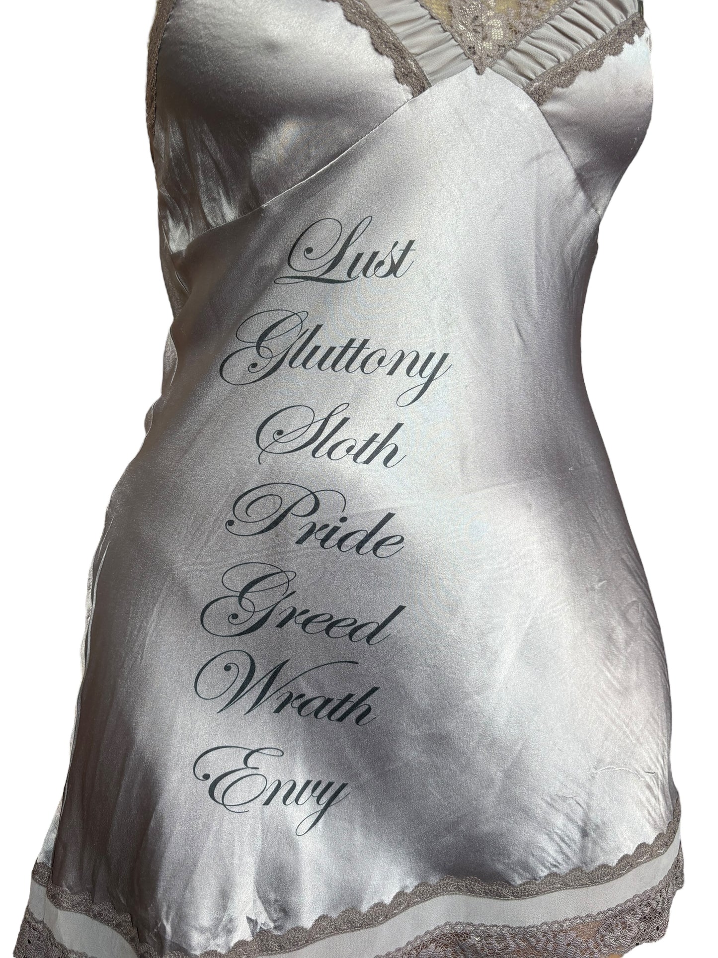 7 Deadly Sins Lilac Grey VS Slip Dress - M