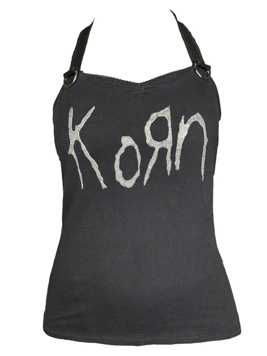 Vintage Korn Black Halter Tank - M/L