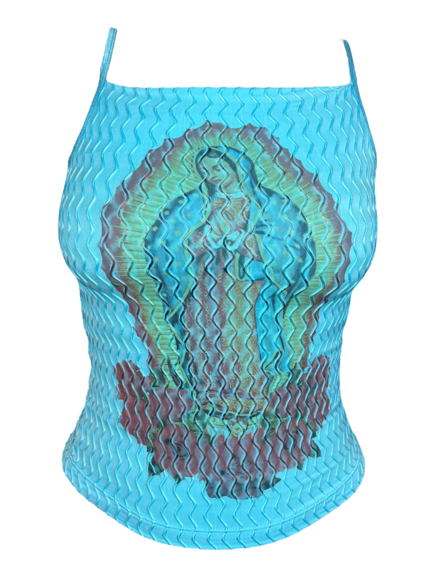 Virgen de Guadalupe Blue Tank - M/L