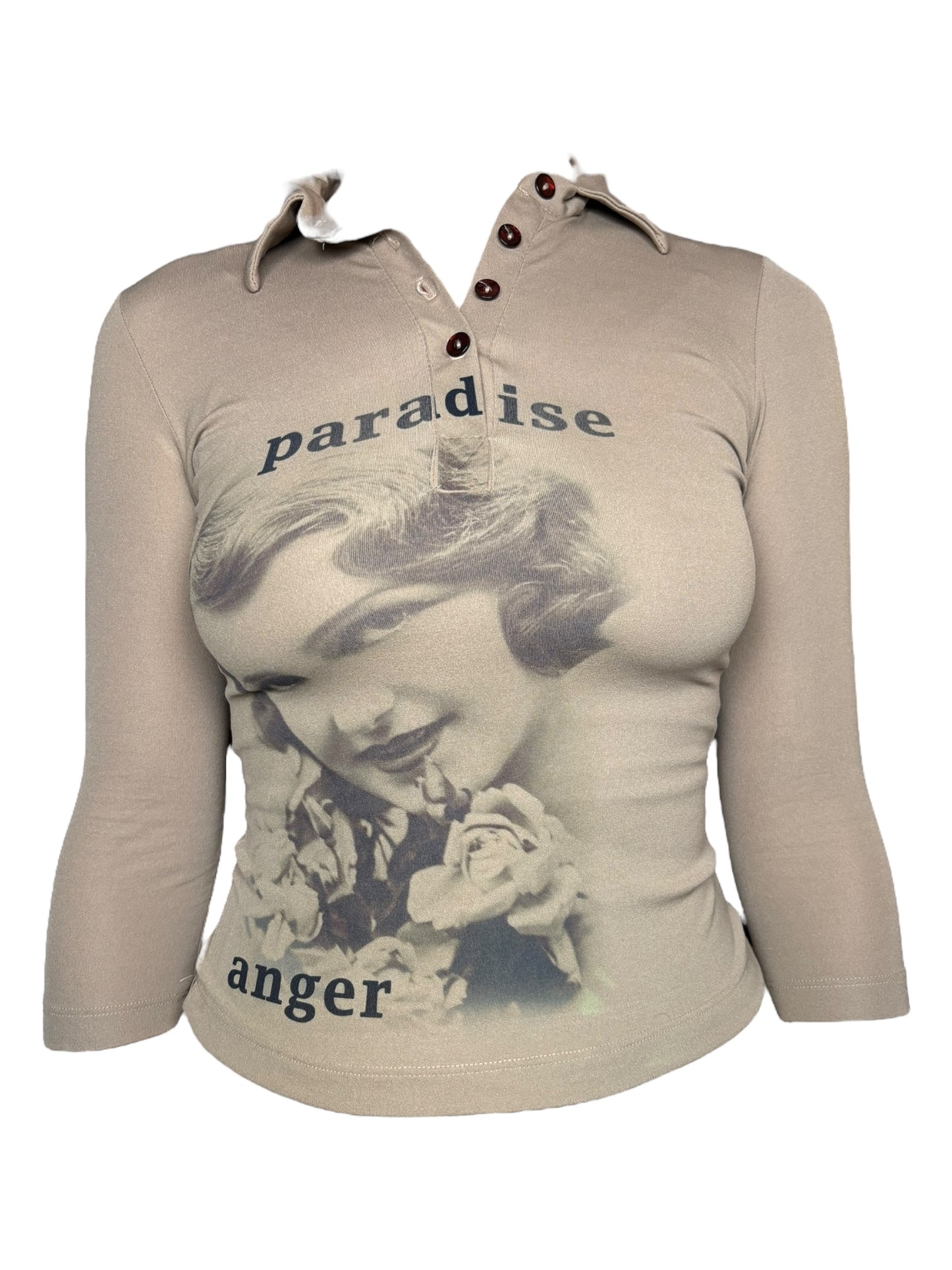 Angel's Pleasure Olive Collared Shirt - S/M