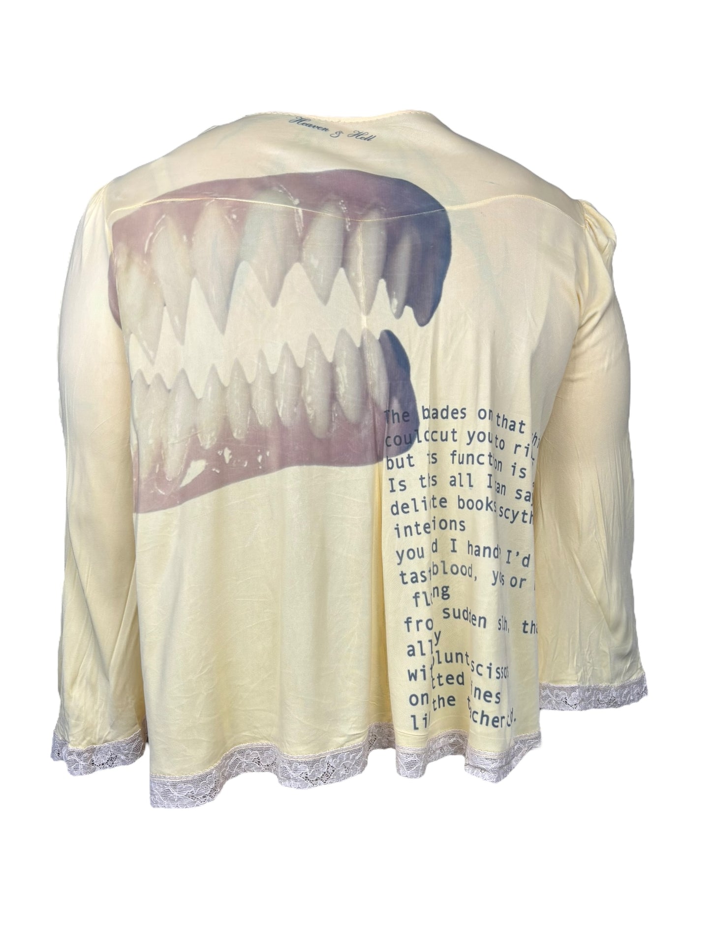 Cut You To Ribbons Yellow Long Sleeve Top - L