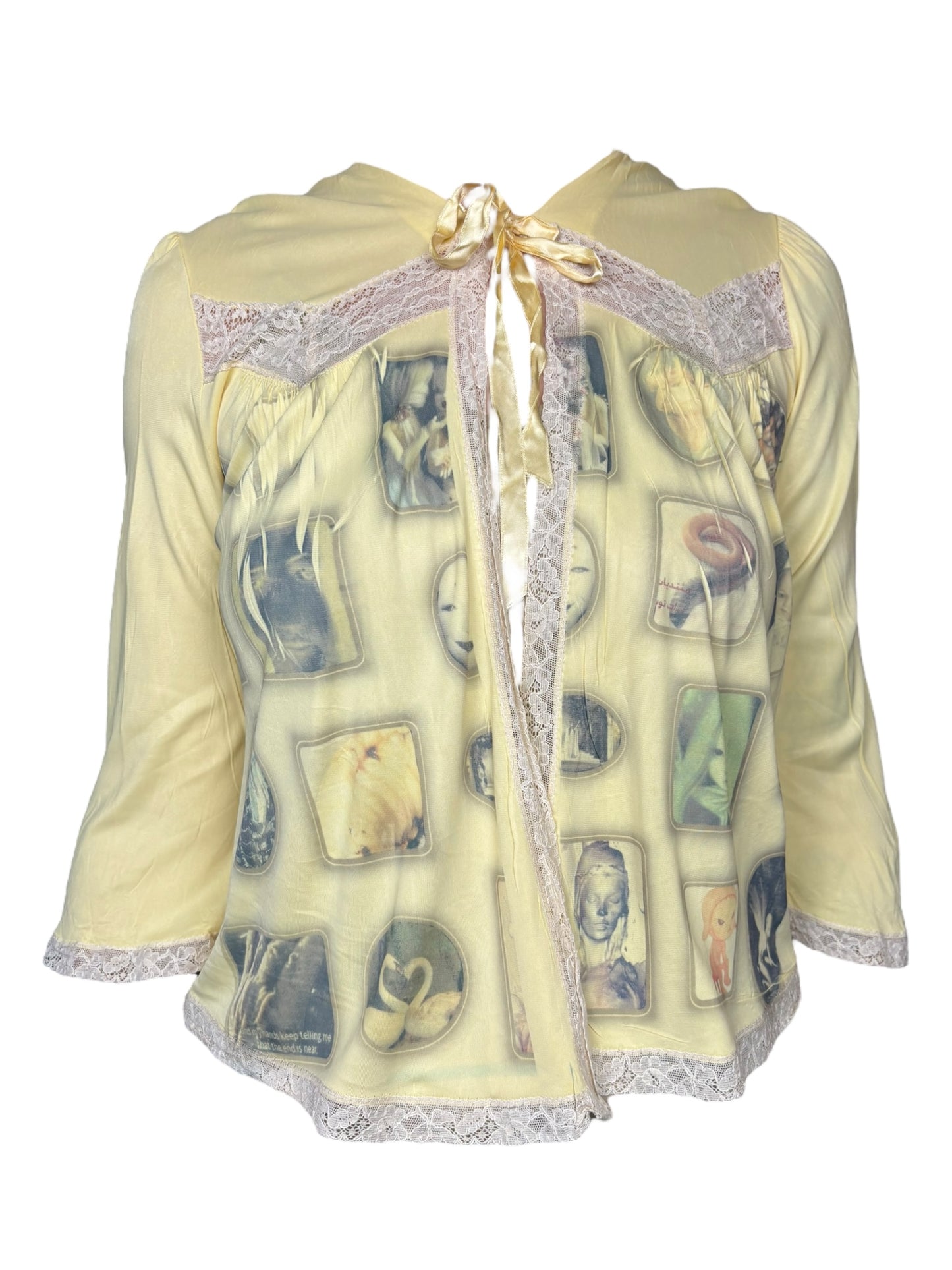 Cut You To Ribbons Yellow Long Sleeve Top - L