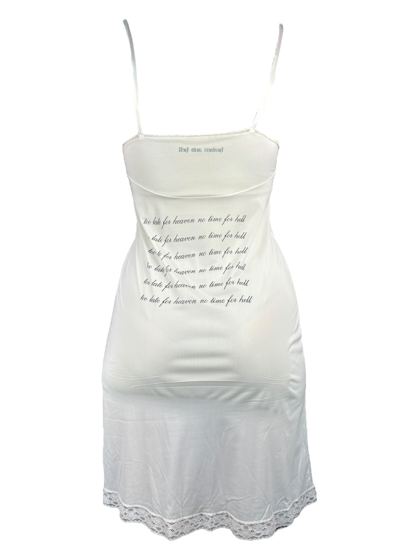 Death's Mistress White Slip Dress Sample - M