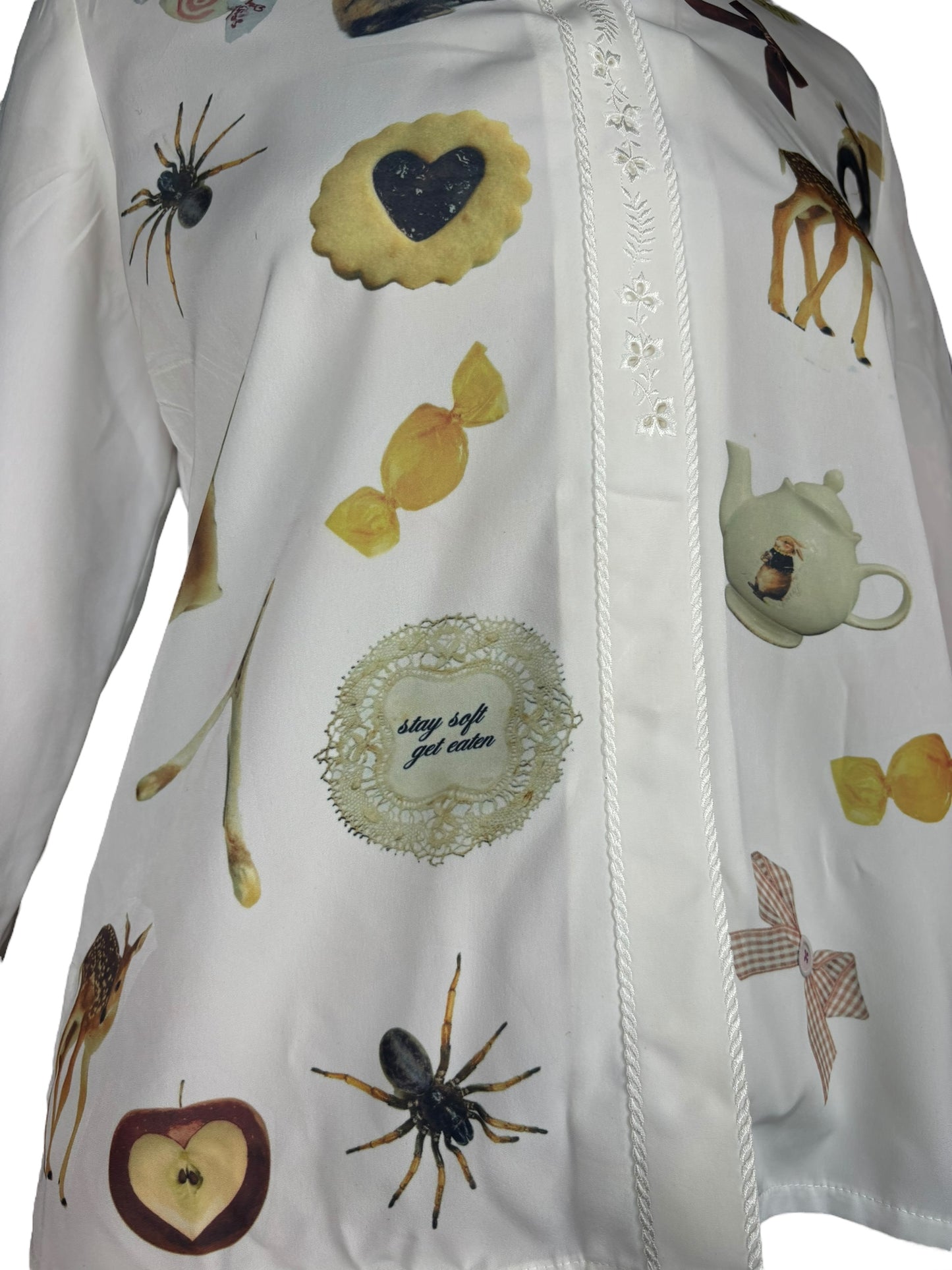 Stay Soft Get Eaten Button Up Blouse - L/XL