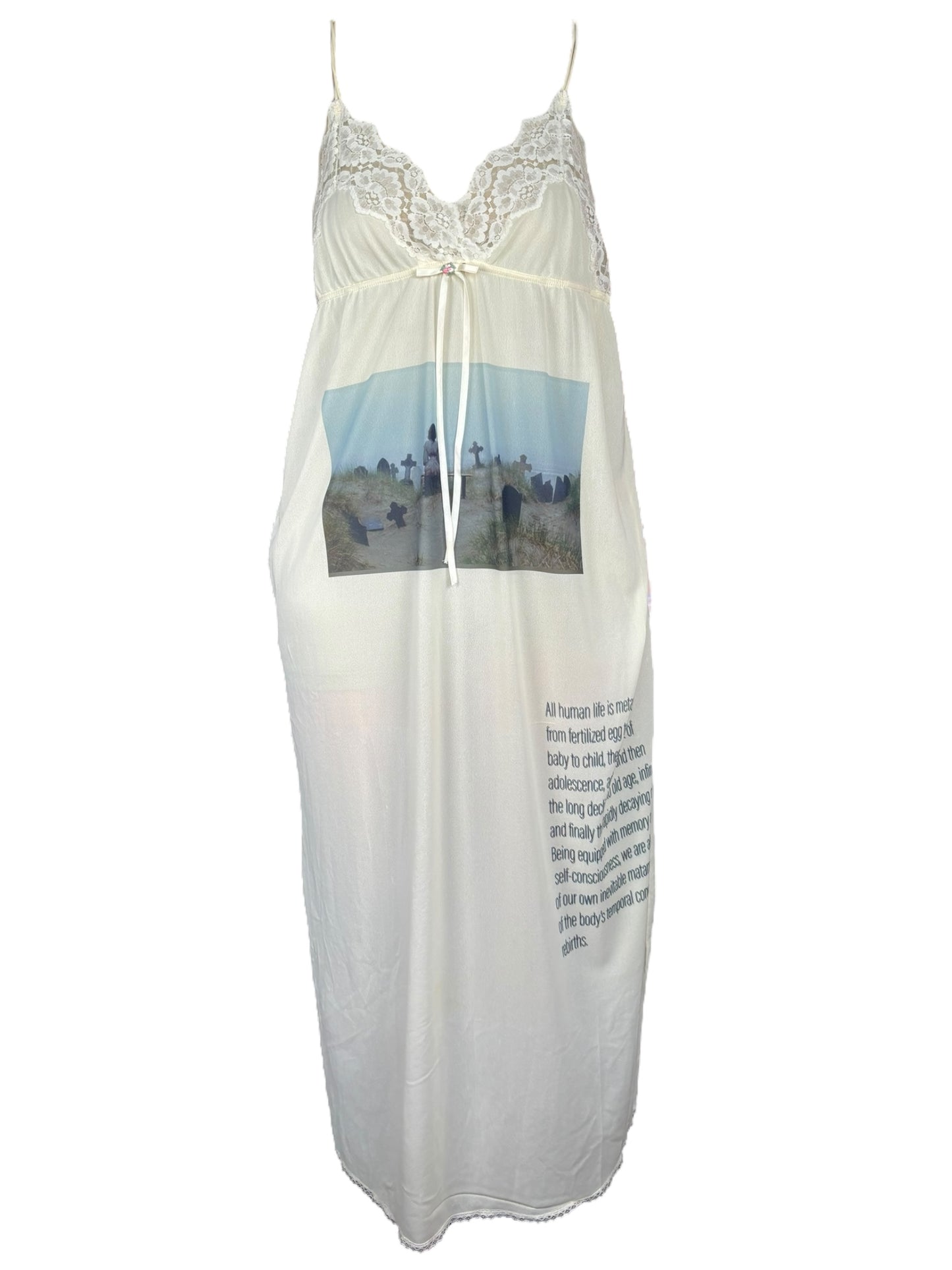 Life Is Metamorphosis White Slip Dress - XL