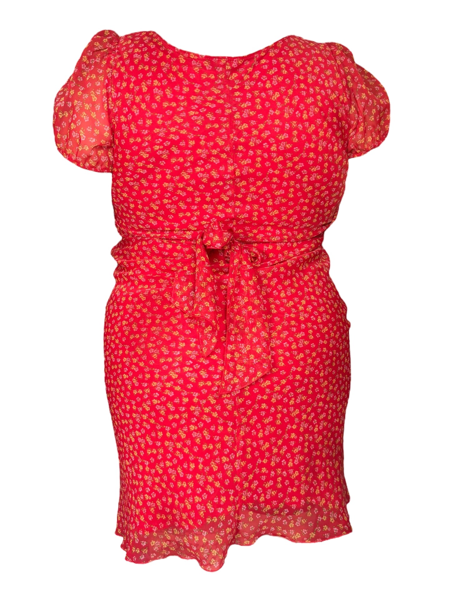 Vintage Torrid Red Floral Dress - 1X/2X