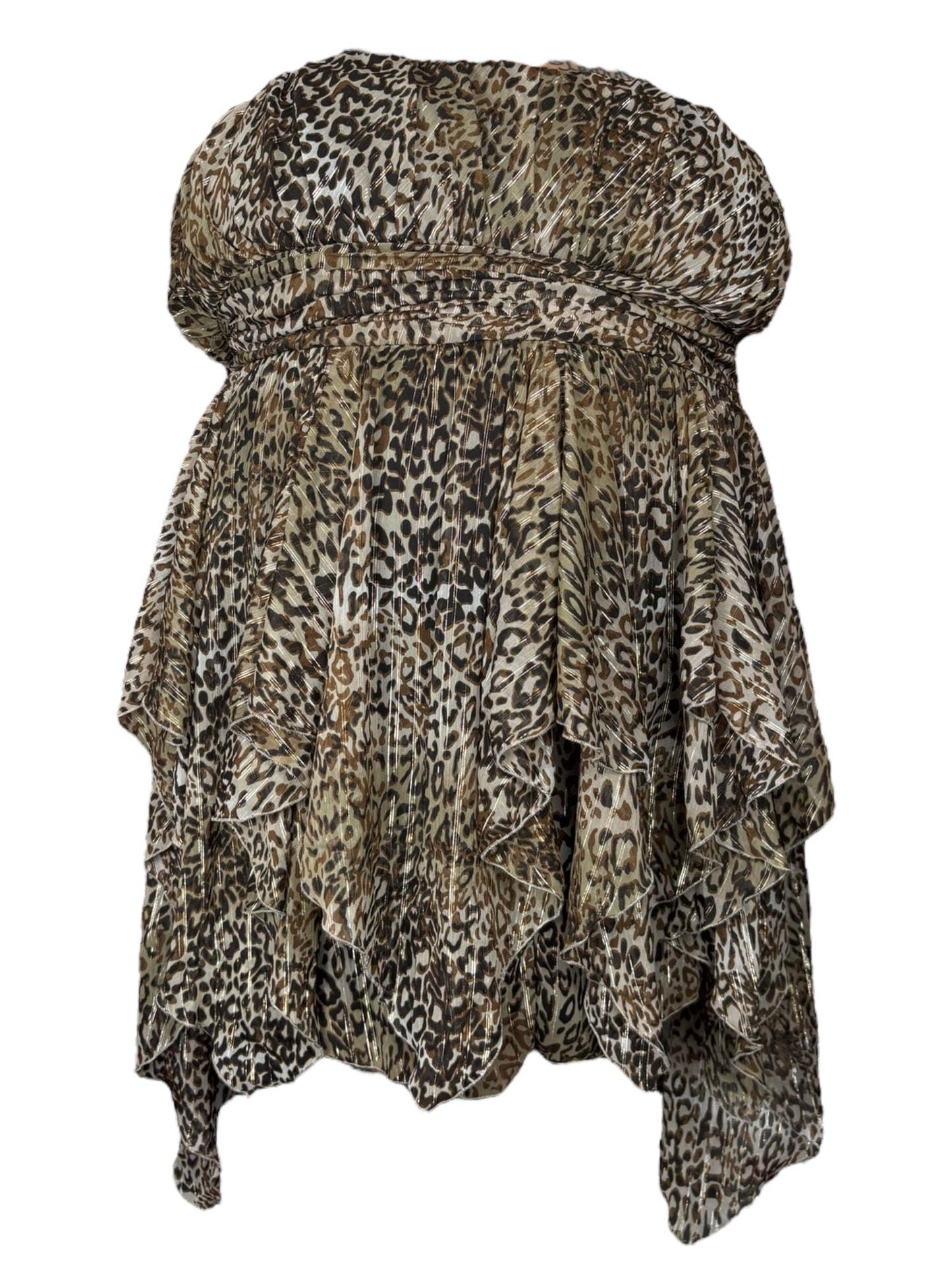 Vintage Leopard Asymmetrical Dress - 3X