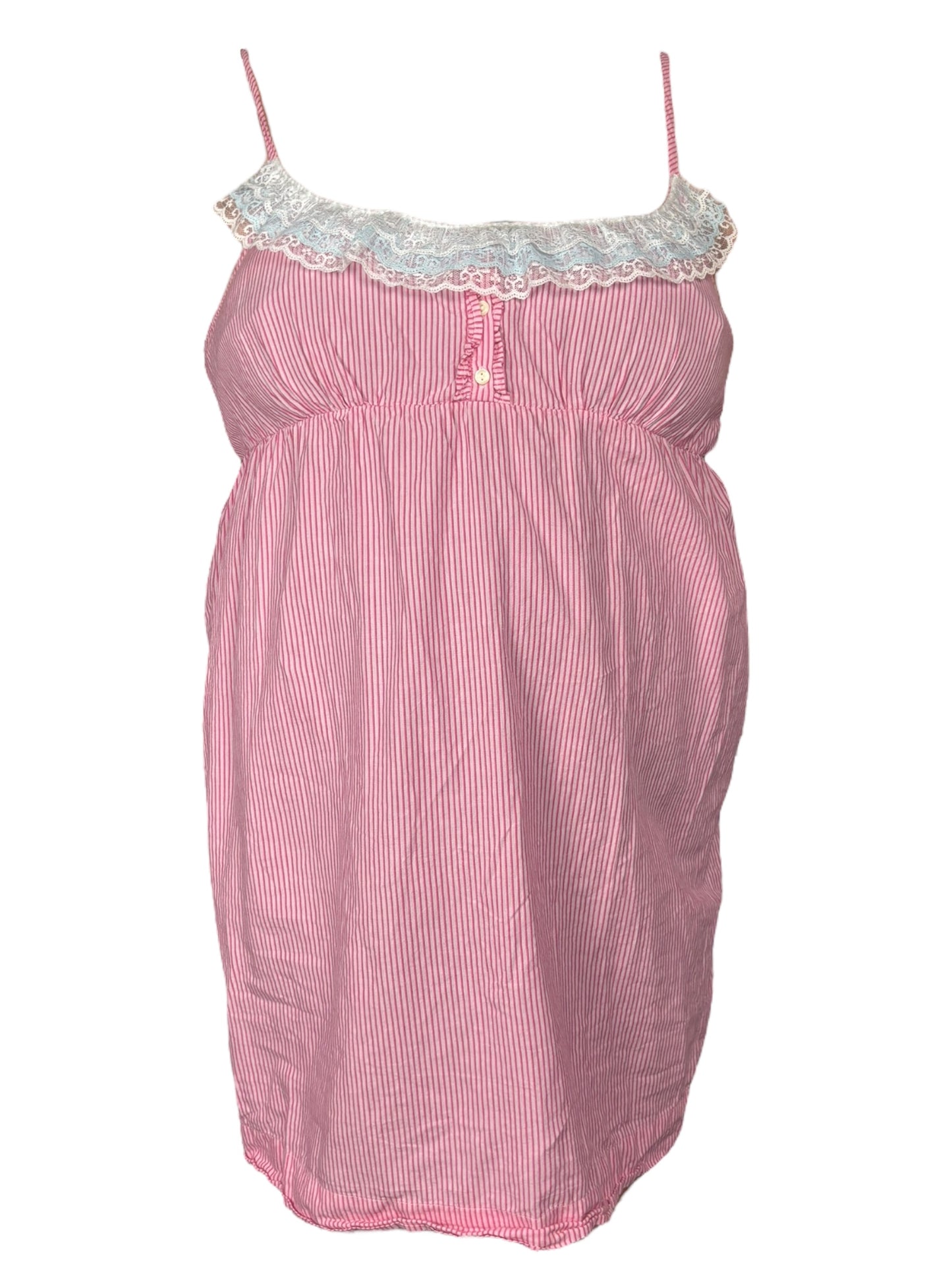 Vintage Striped Pink Nightie - 2X