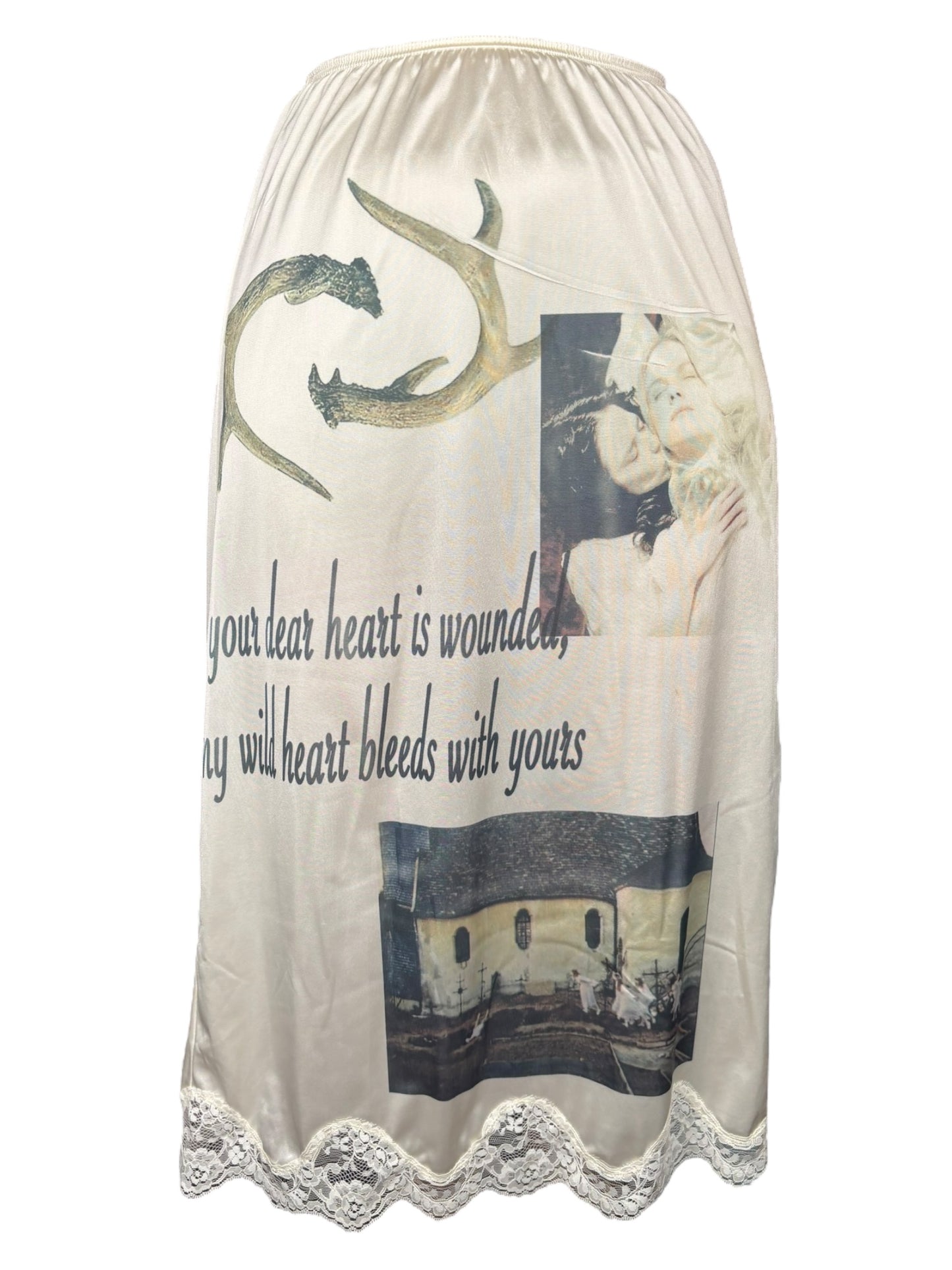 My Wild Heart Bleeds With You Carmilla Slip Skirt - M/L