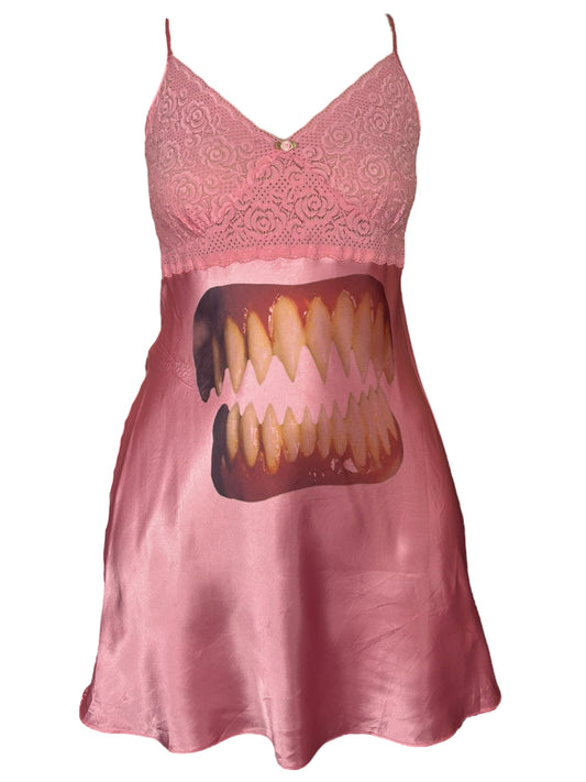 Urge to Bite Pink Slip Dress - M/L