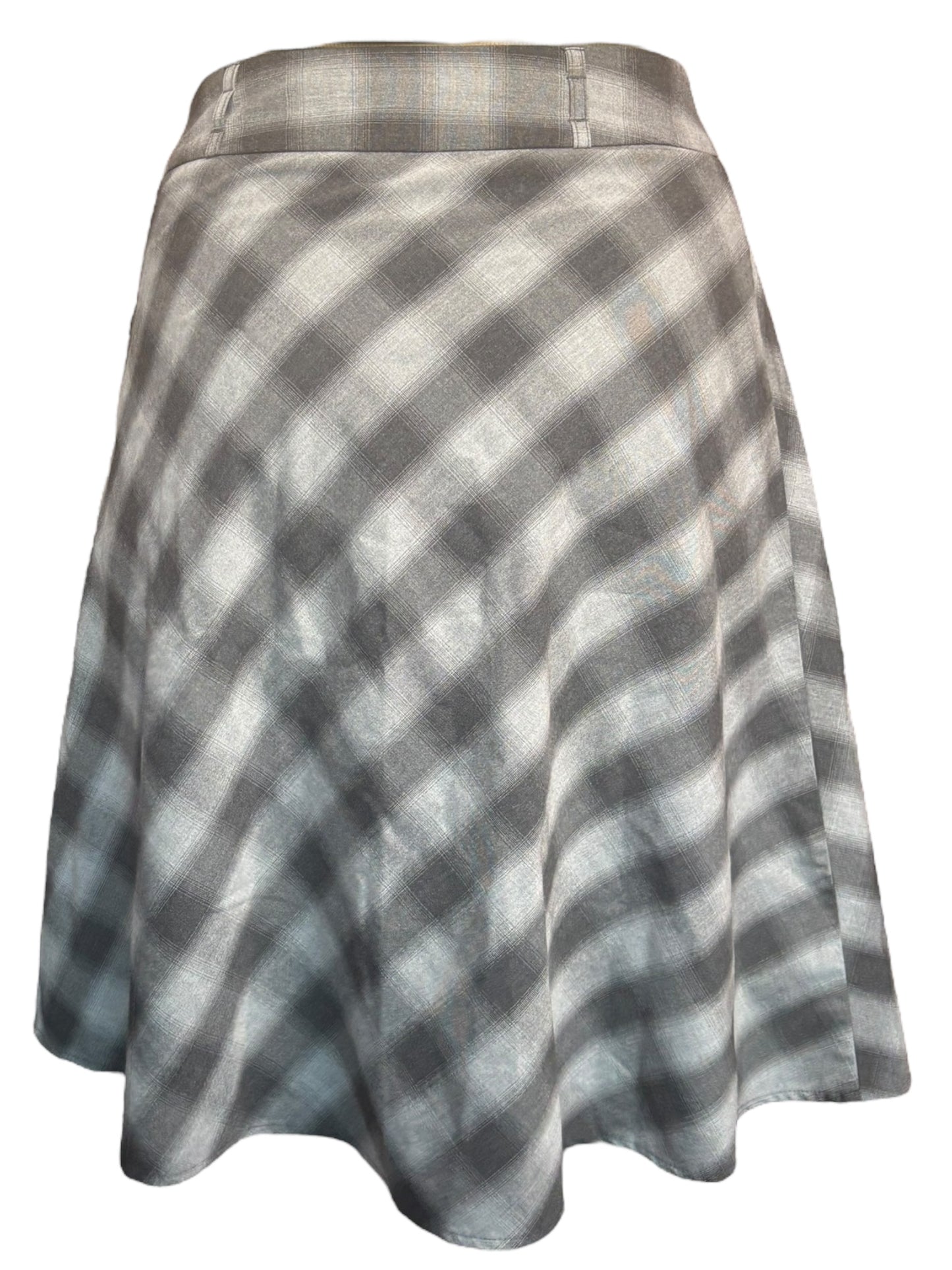 Vintage Grey And Black Checked Skirt - M