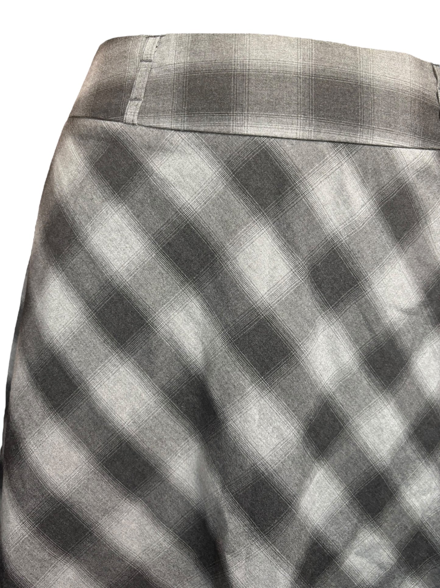 Vintage Grey And Black Checked Skirt - M