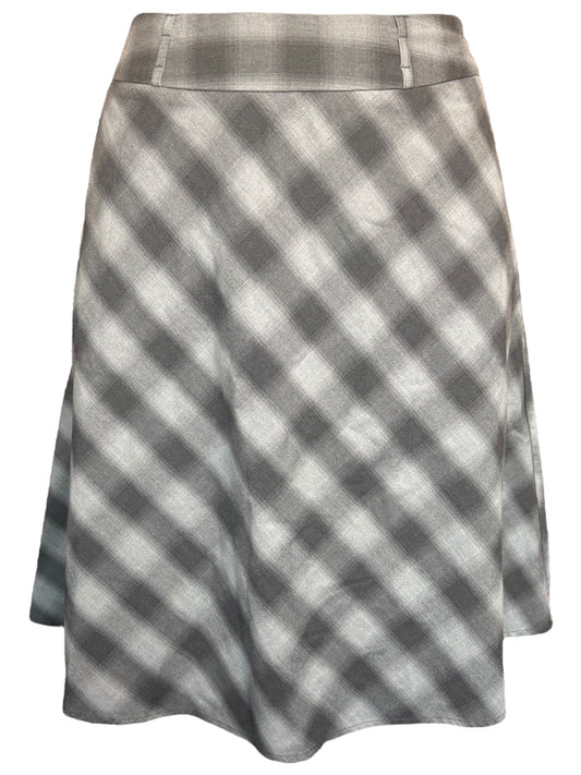 Vintage Grey And Black Checked Skirt - M