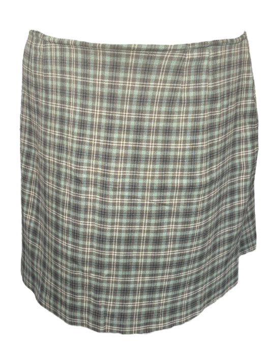 Vintage Plaid Green Skirt - 5X