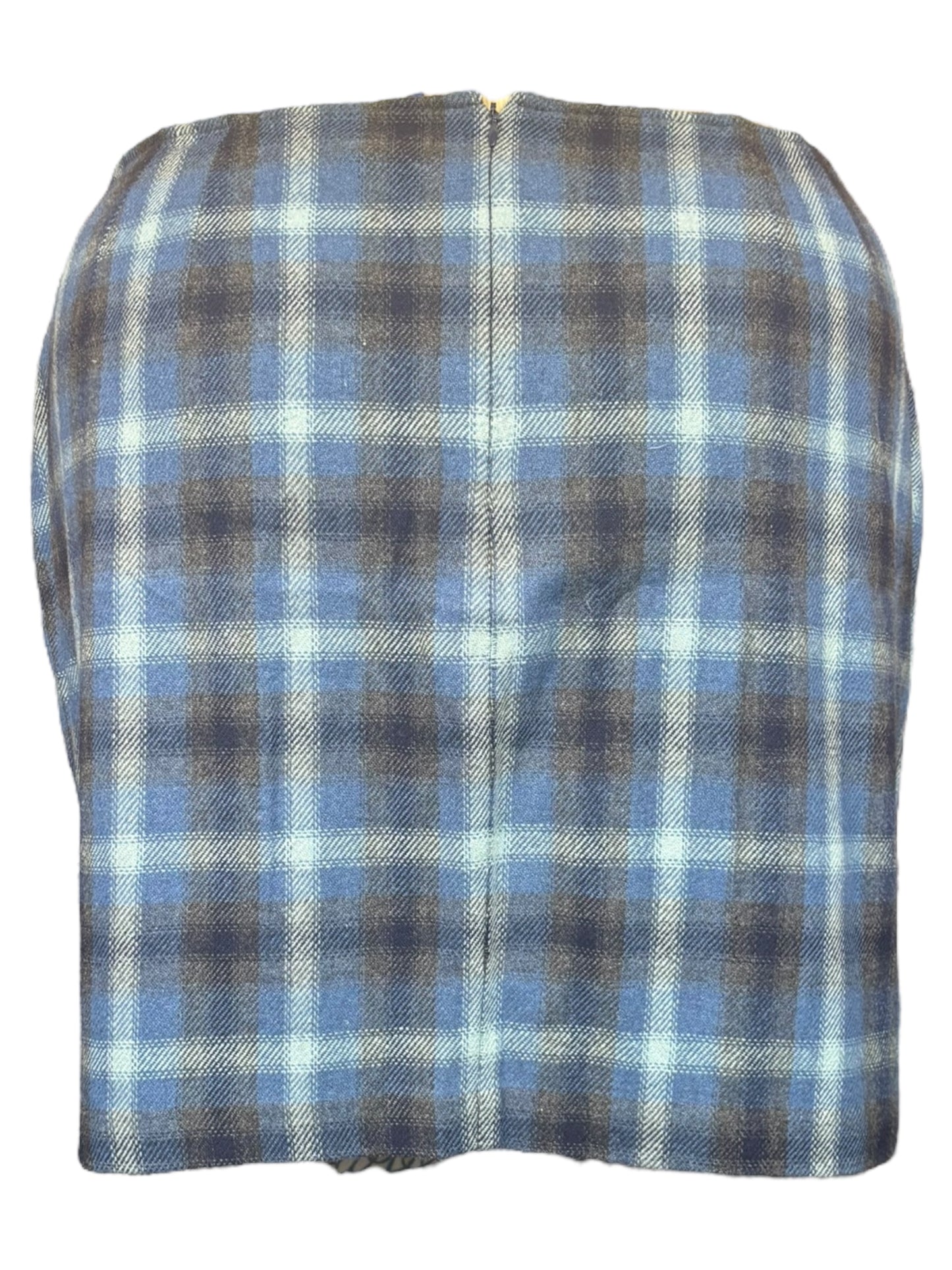 Vintage Blue Plaid Skirt - 4X/5X