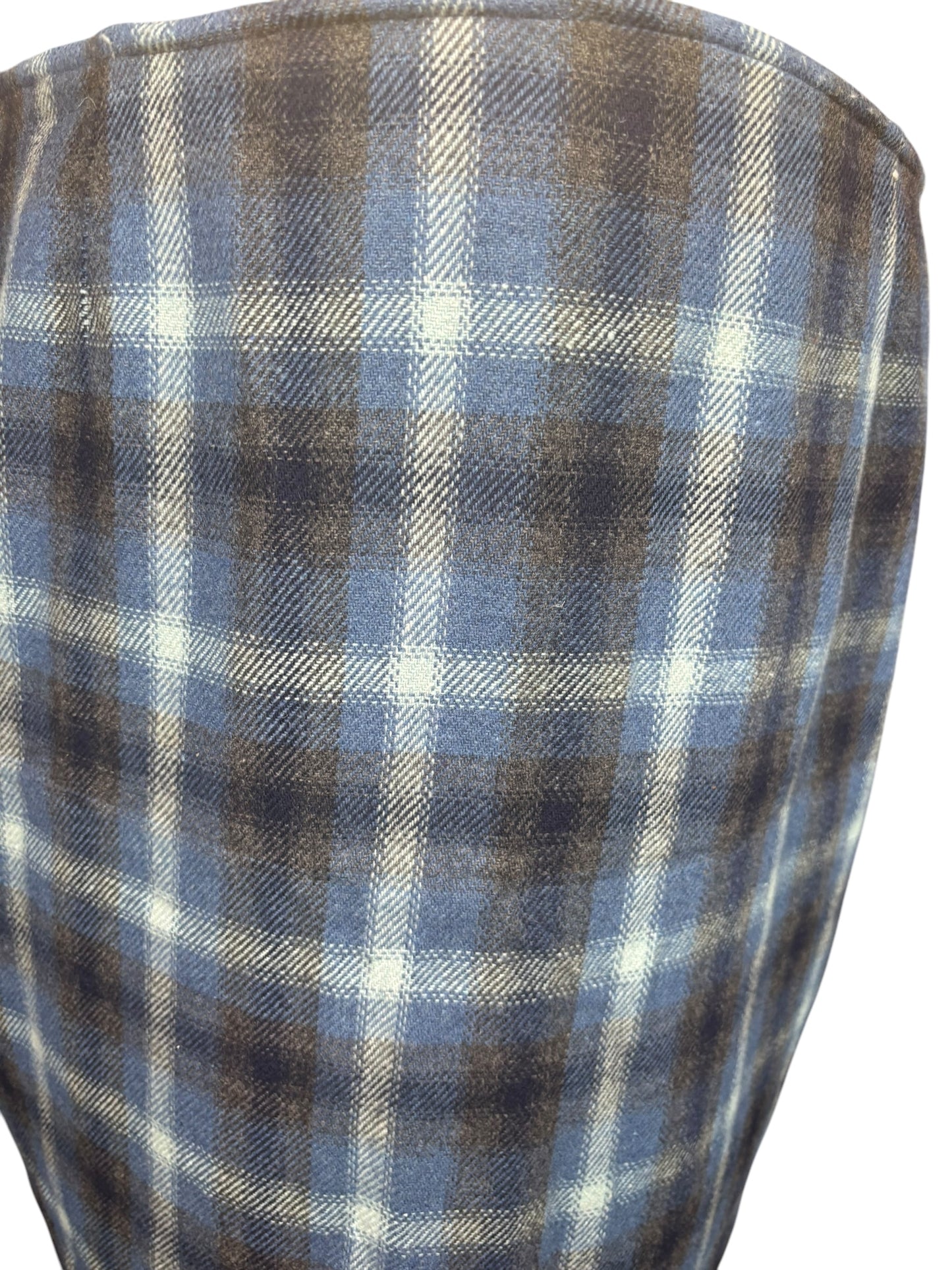 Vintage Blue Plaid Skirt - 4X/5X