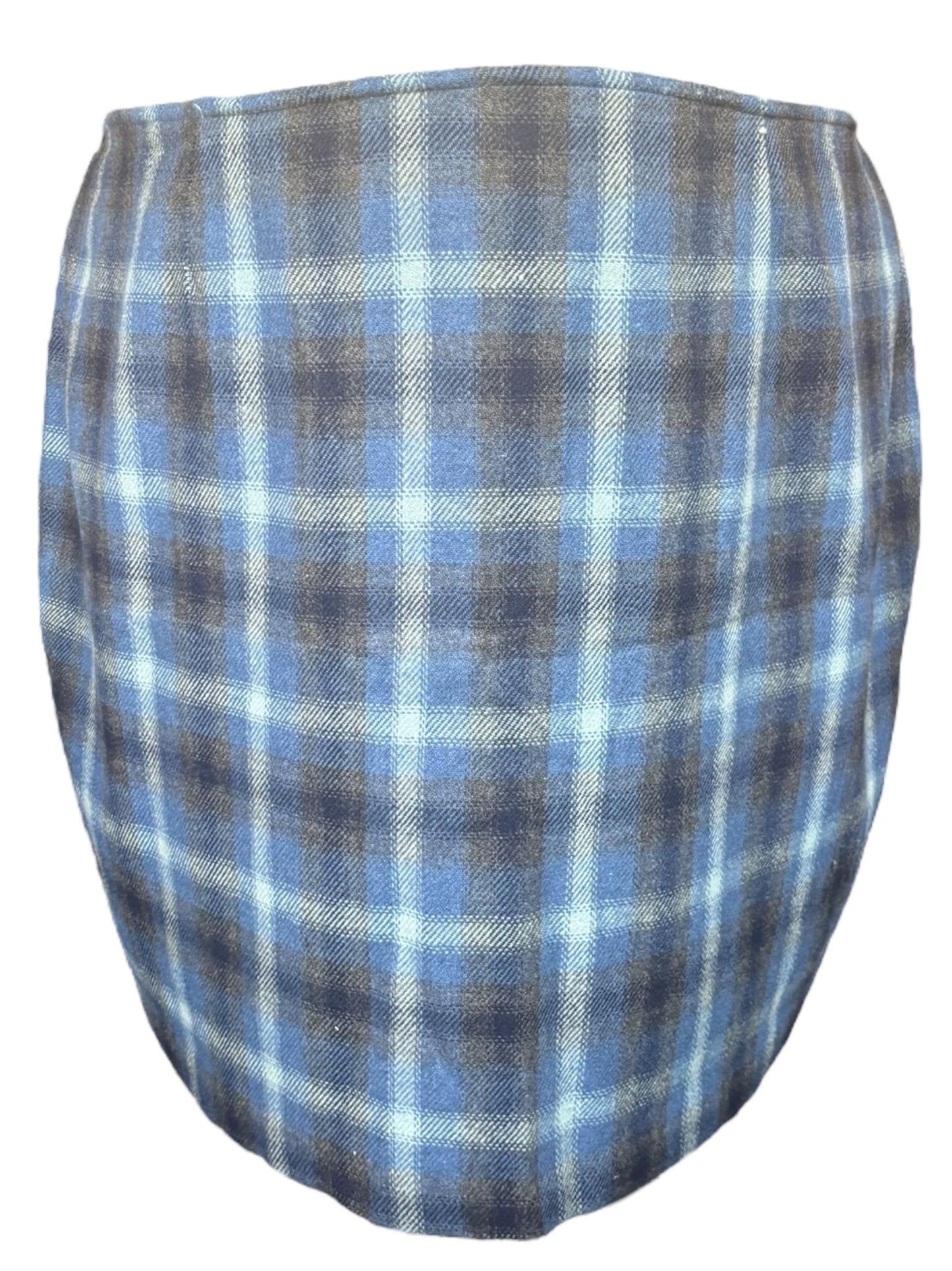 Vintage Blue Plaid Skirt - 4X/5X