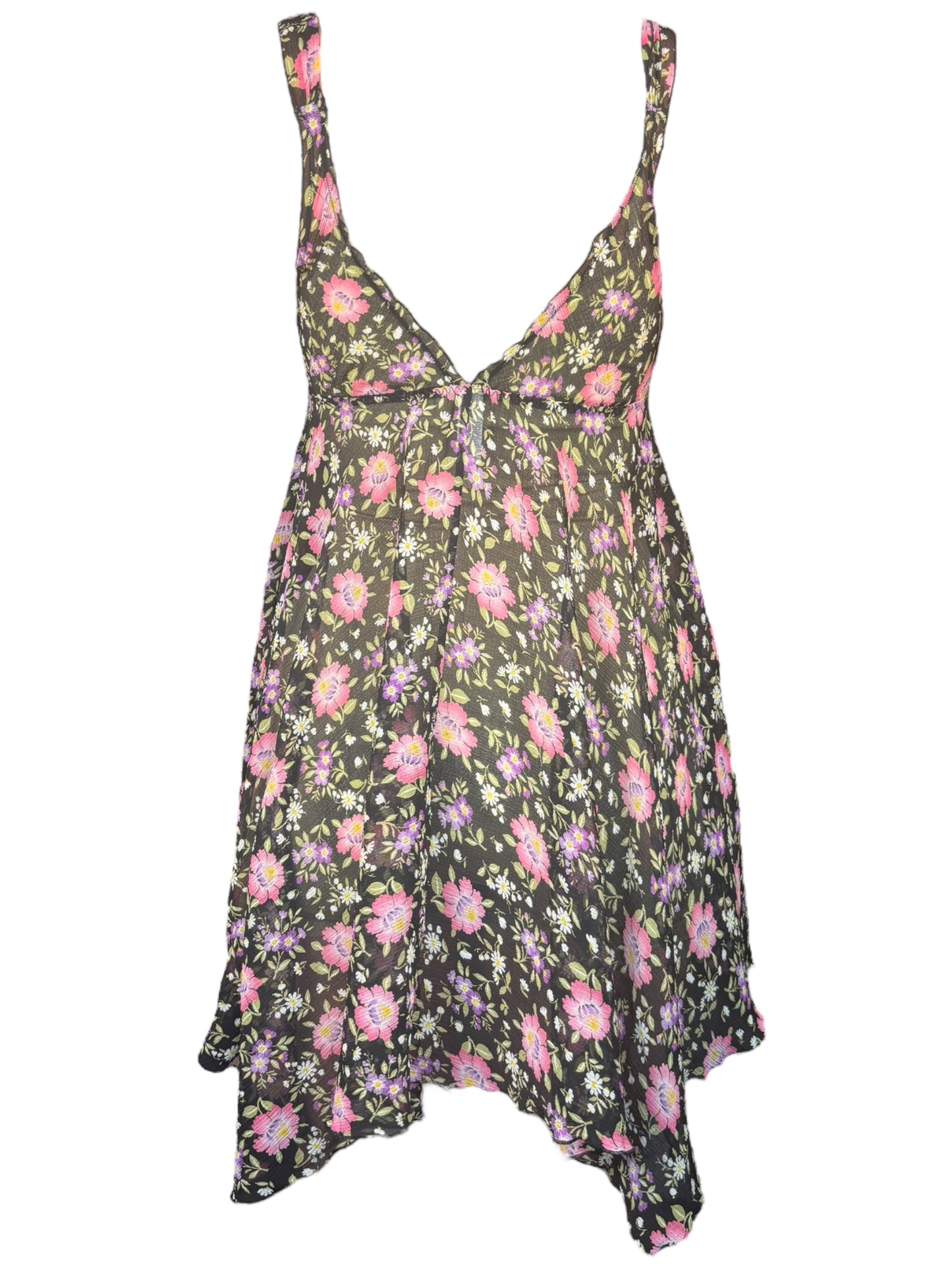 Vintage Floral Baby Doll Dress - M