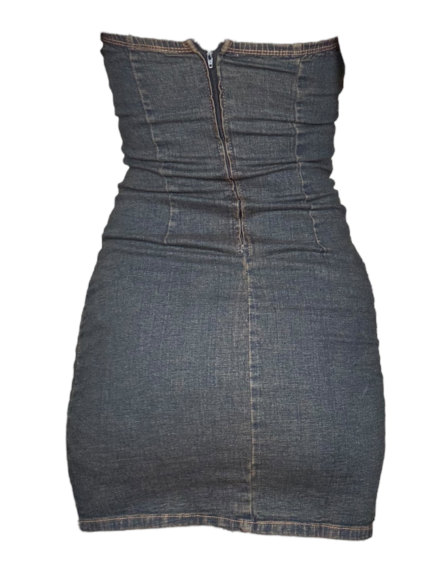 Vintage Denim Tube Dress - S