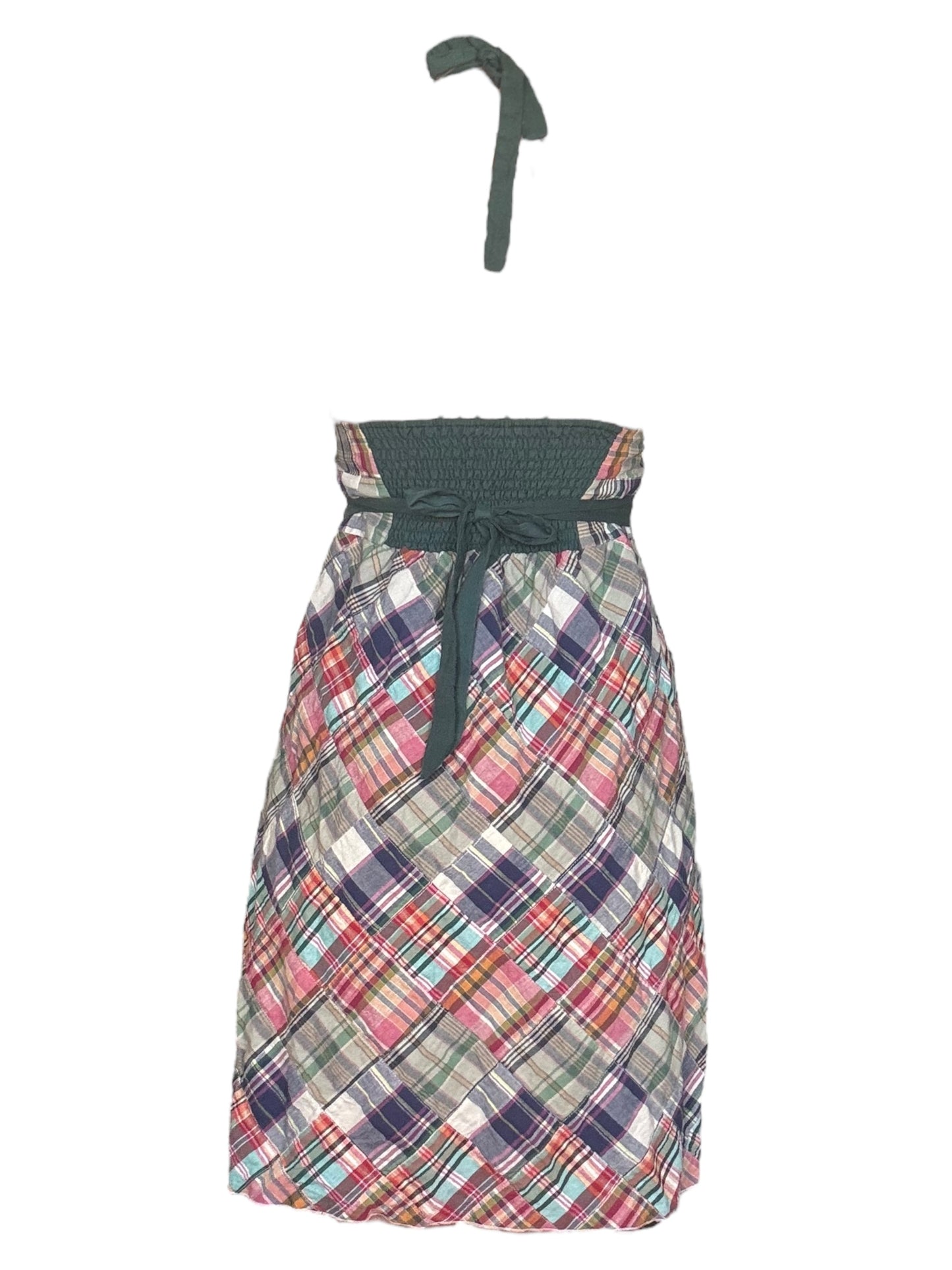 Vintage Patchwork Plaid Dress - M/L