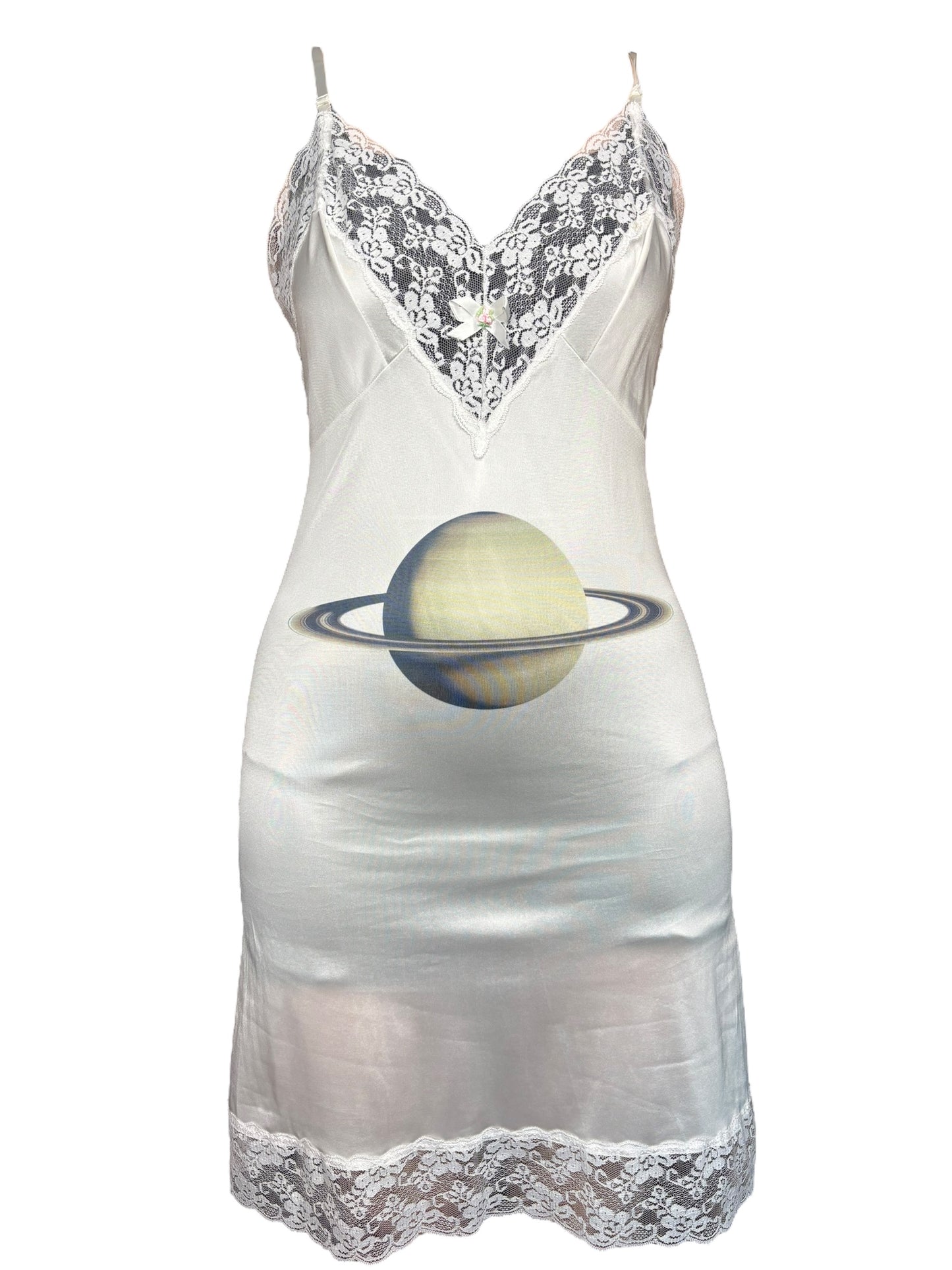 Saturn White Slip Dress - L/XL