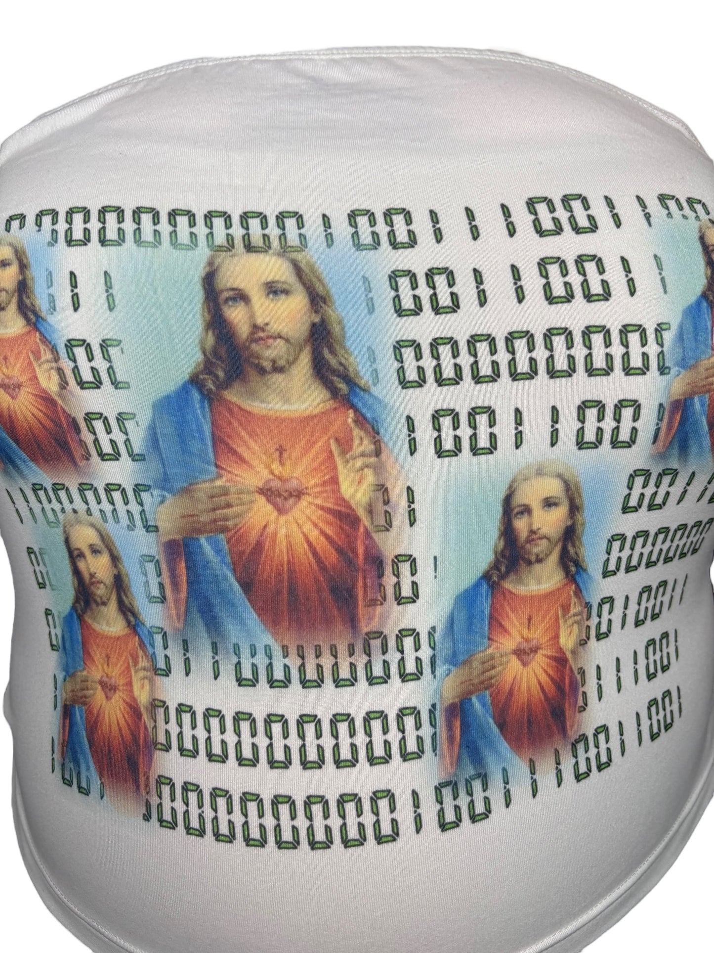 Binary Jesus White Tube Top - 2X