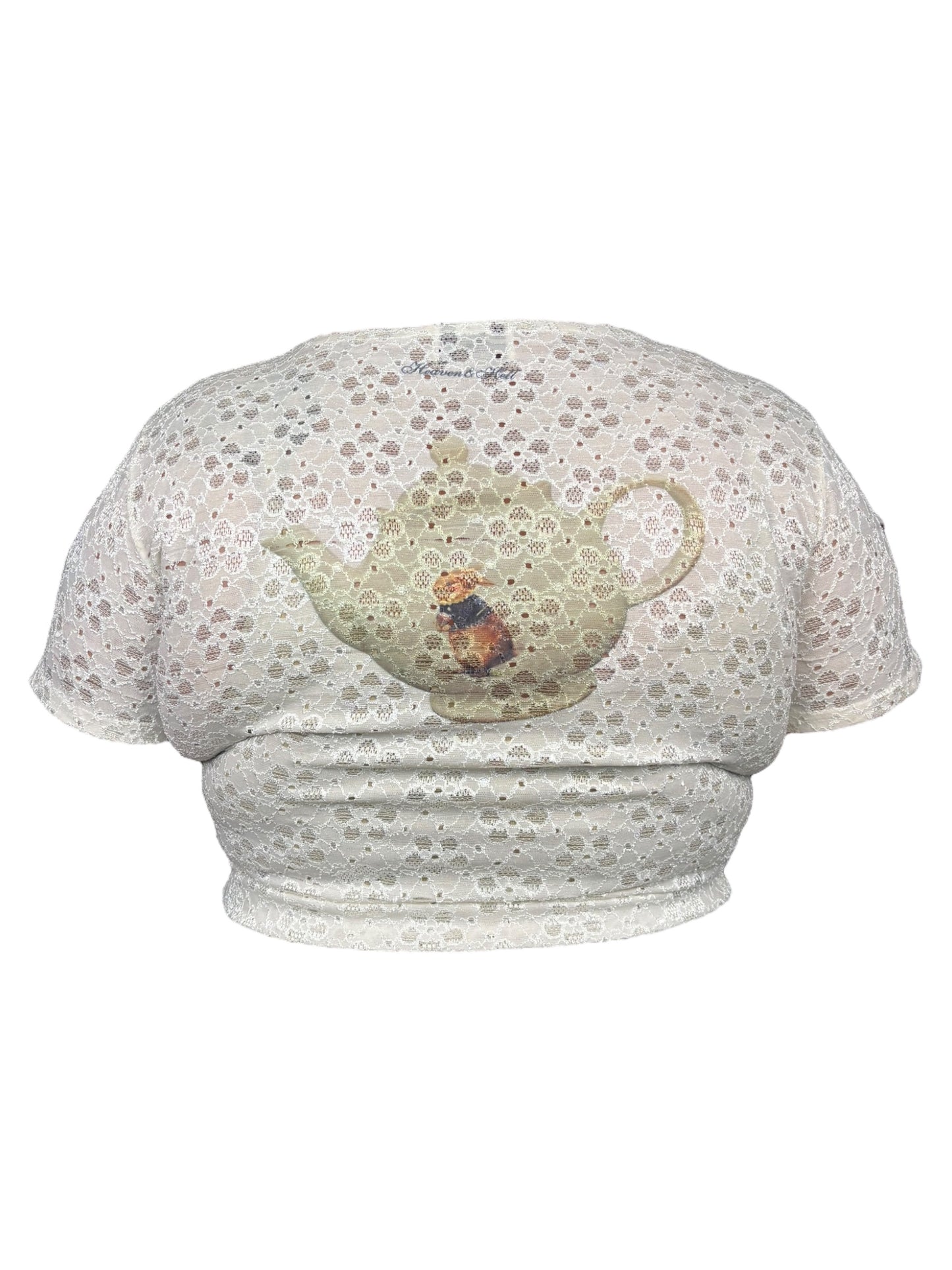 Teacup White Lace Tee - 2X/3X