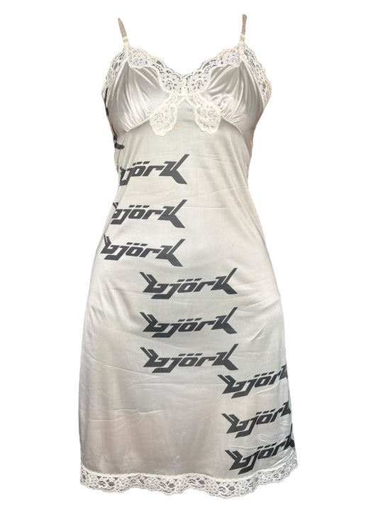 Bjork White Slip Dress - M/L