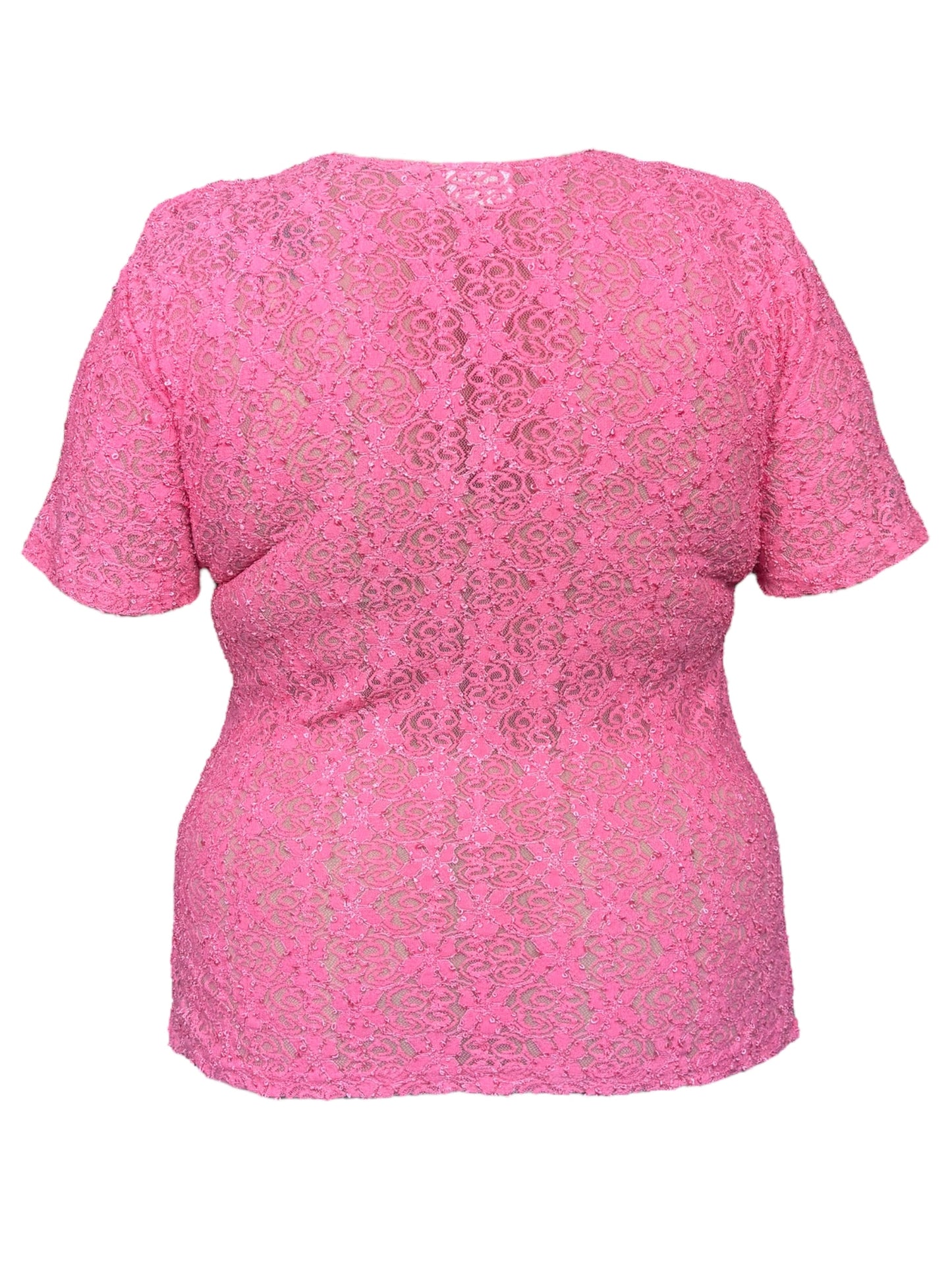 Spiders Crawling Pink Lace Tee - 2X