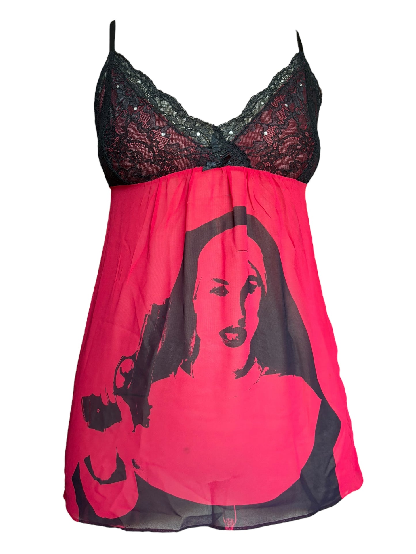 Nun of your business Red Babydoll Tank -S