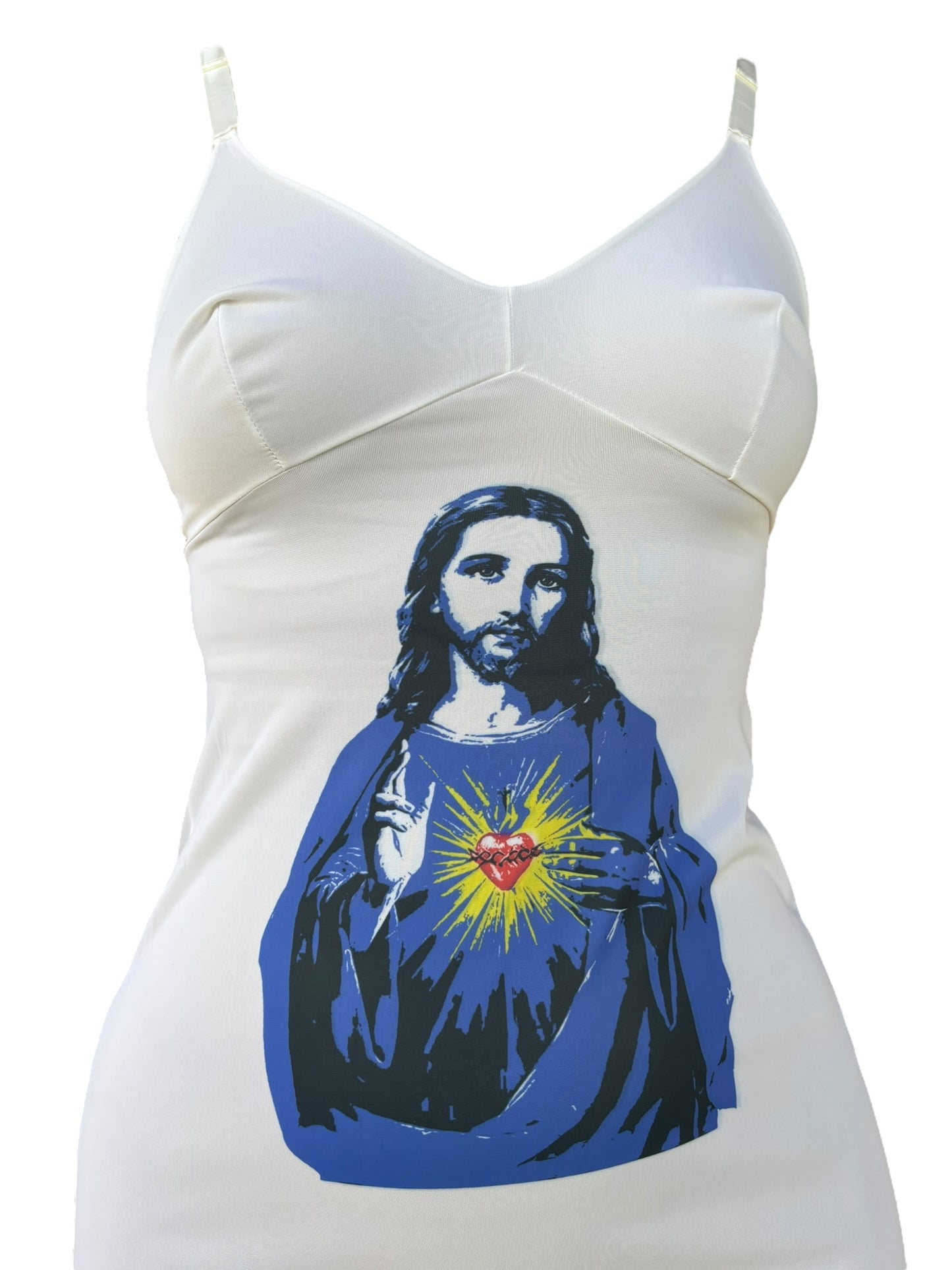 WWJD? Blue Jesus Slip Dress- M