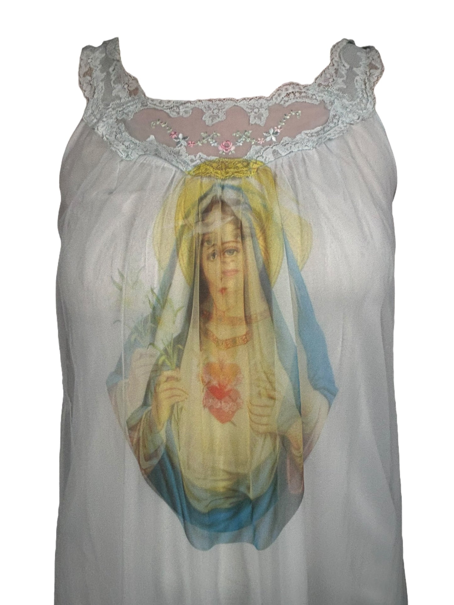 Virgin Mary Light Blue Nightie Dress - M