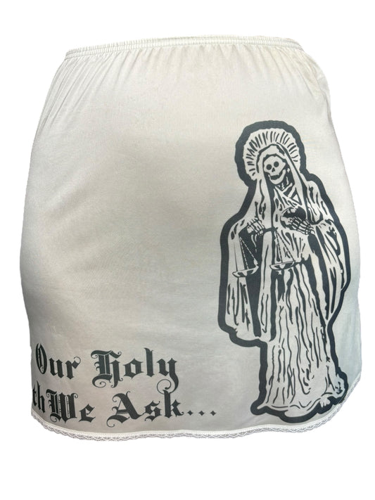 Santa Muerte Mini Skirt - M