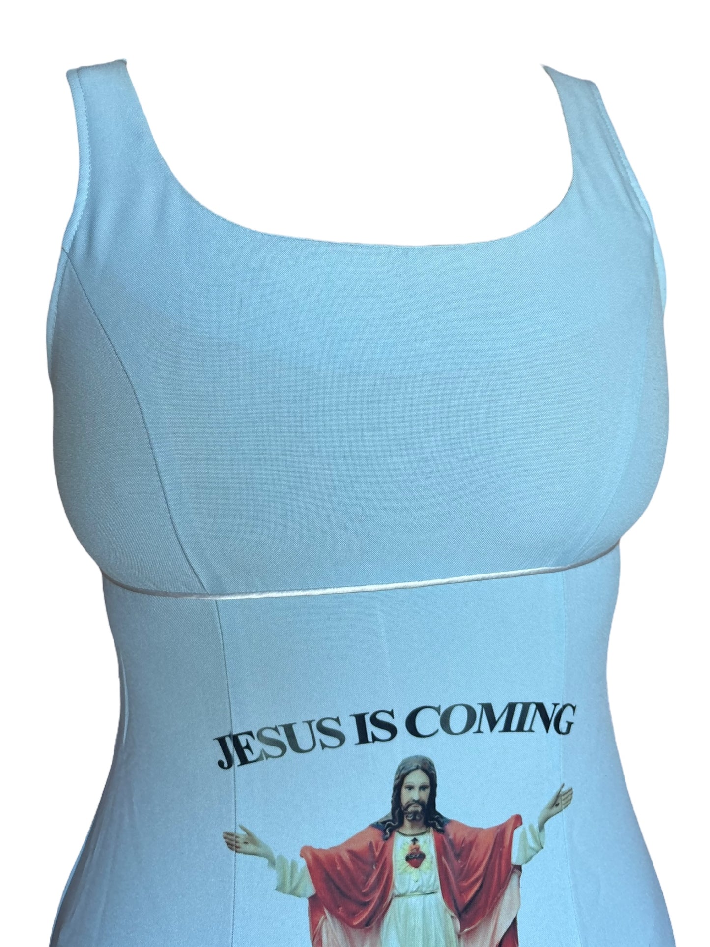 Jesus Is Coming Blue Dress - S
