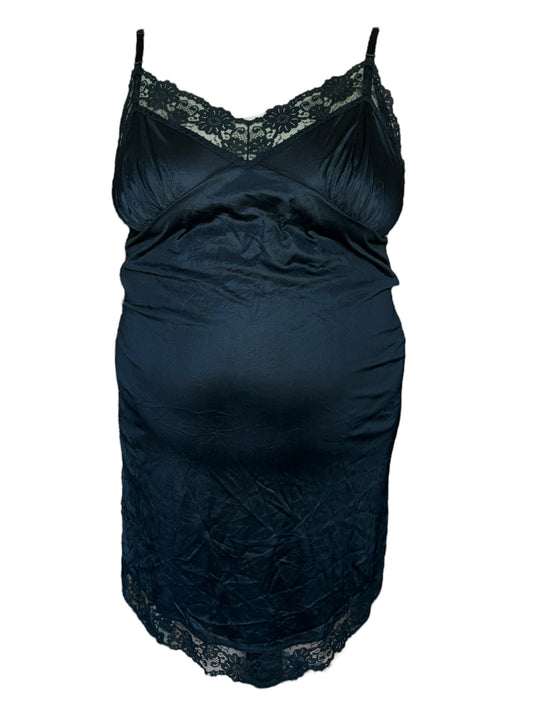 Vintage Black Slip Dress - XL
