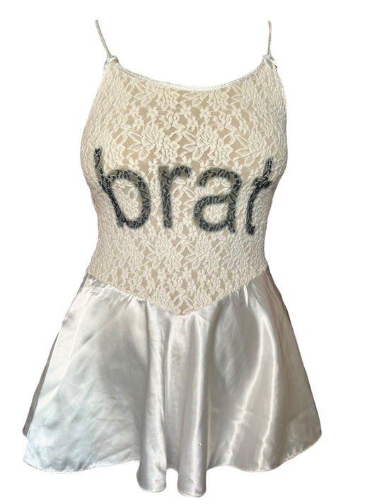 Brat White Lace Dress - M