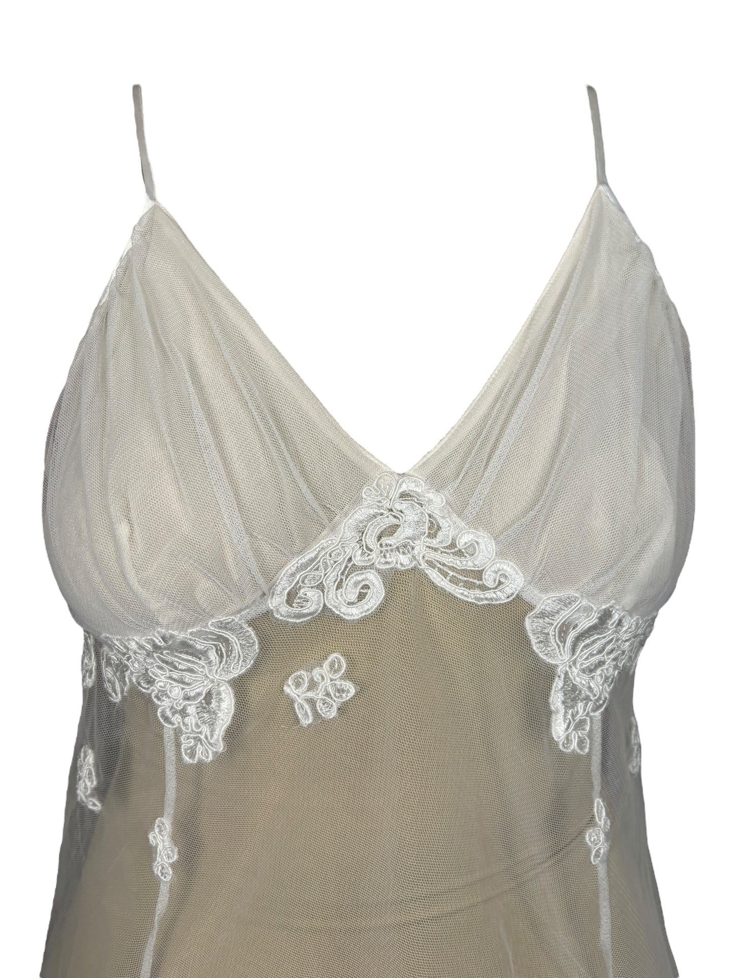 Vintage Victoria Secret Sheer White Top - M/L