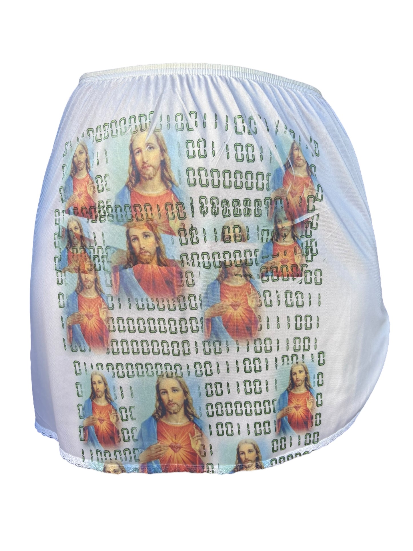 Binary Jesus Mini Skirt - M