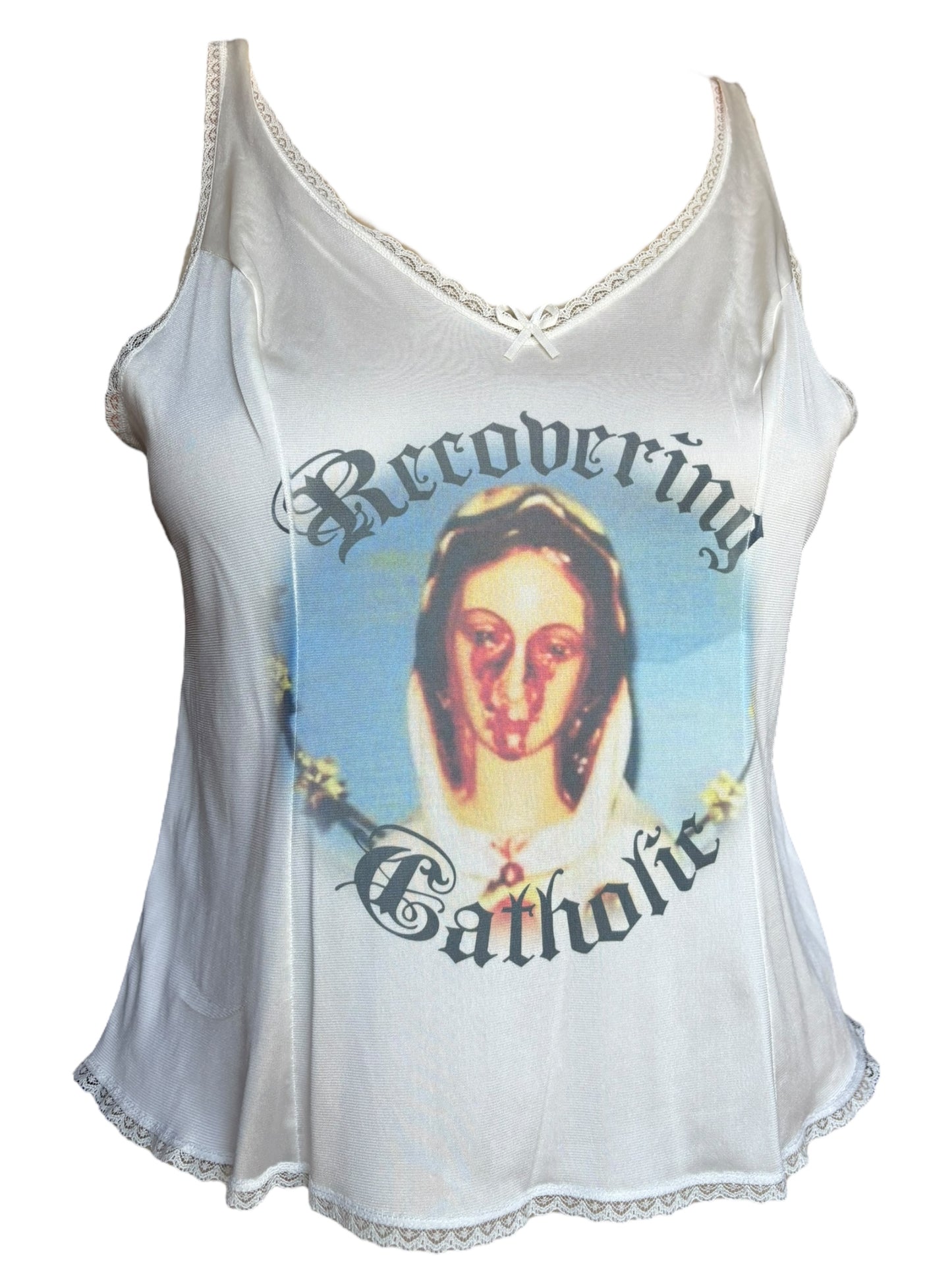 Recovering Catholic White Tank - L