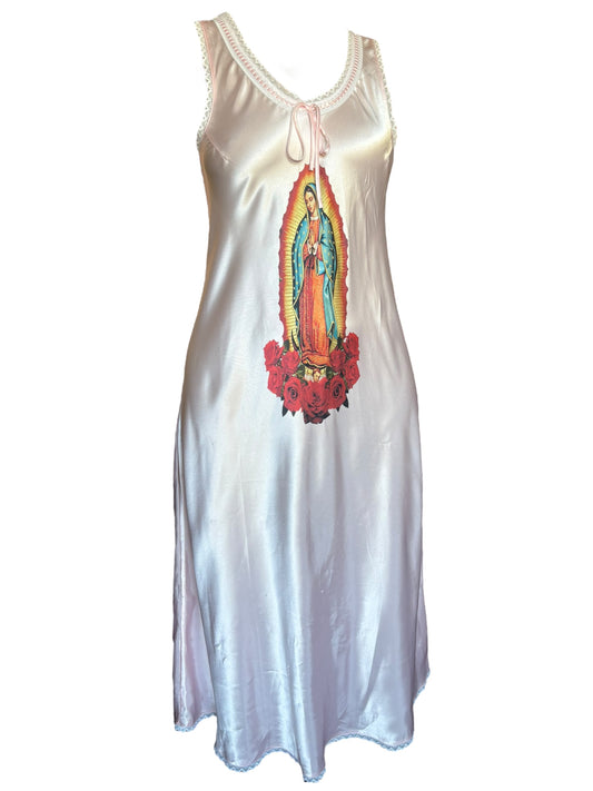 Virgen De Guadalupe Pink Full Length Sample Dress - 2X