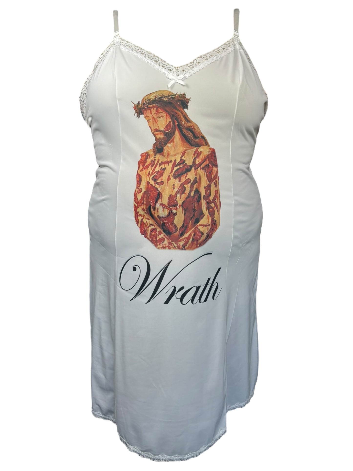 Jesus Wrath White Dress - 3X/4X