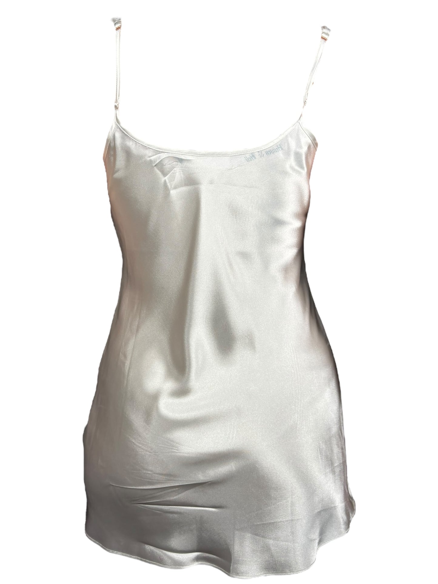 Our Lady of Sorrows White Satin Slip Dress - M