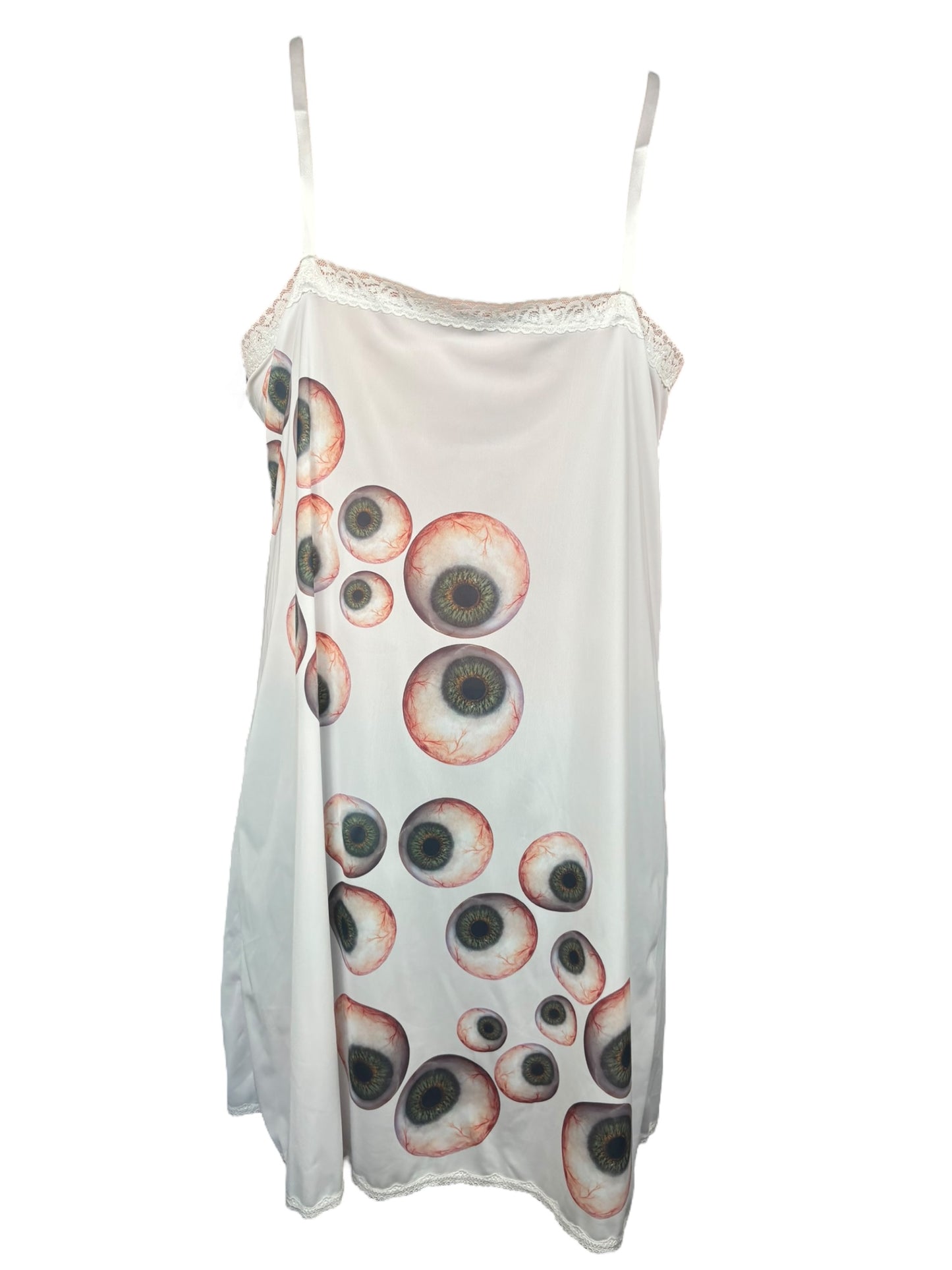 Eyeball White Slip Dress - 2X/3X