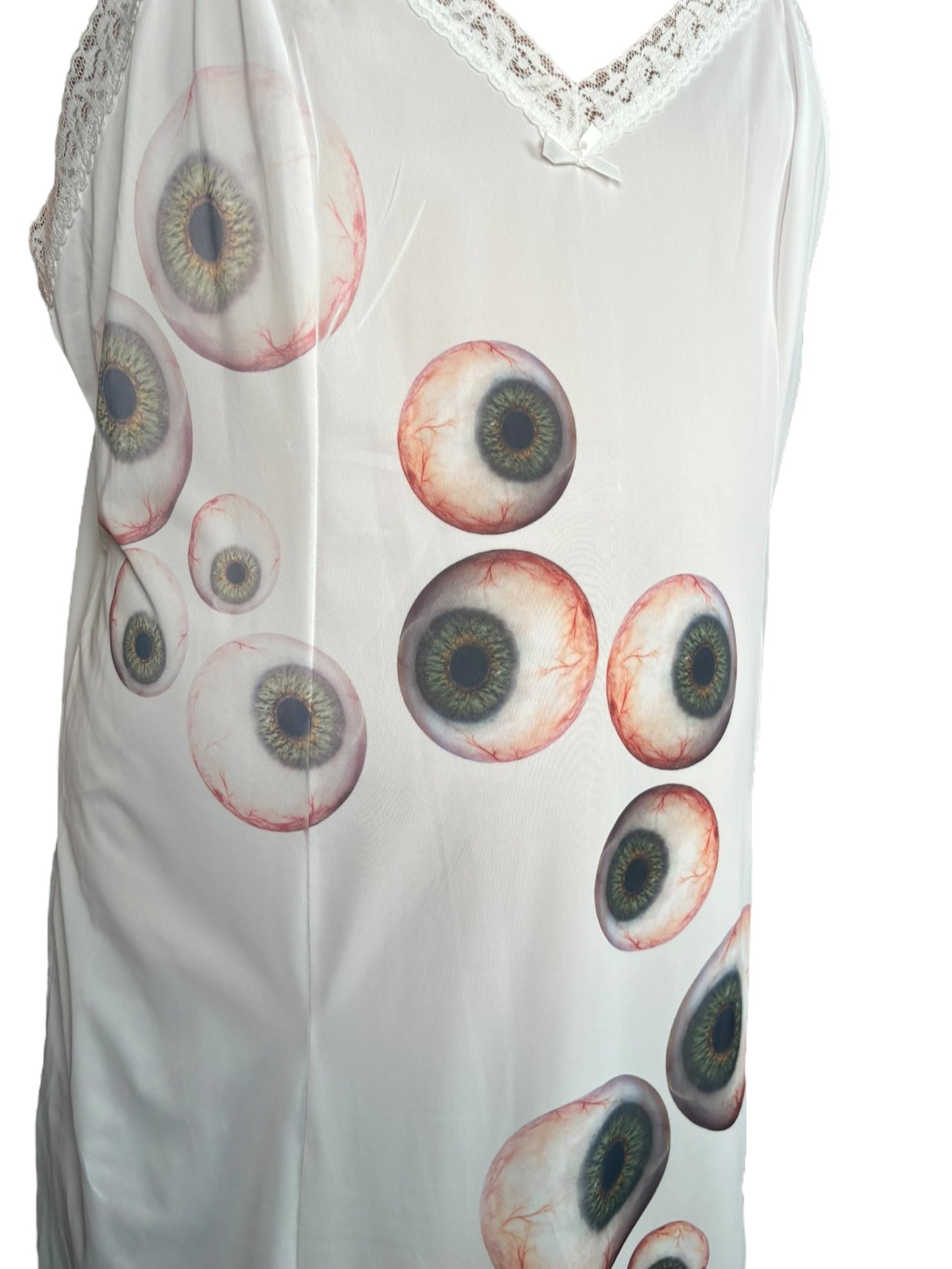 Eyeball White Slip Dress - 2X/3X